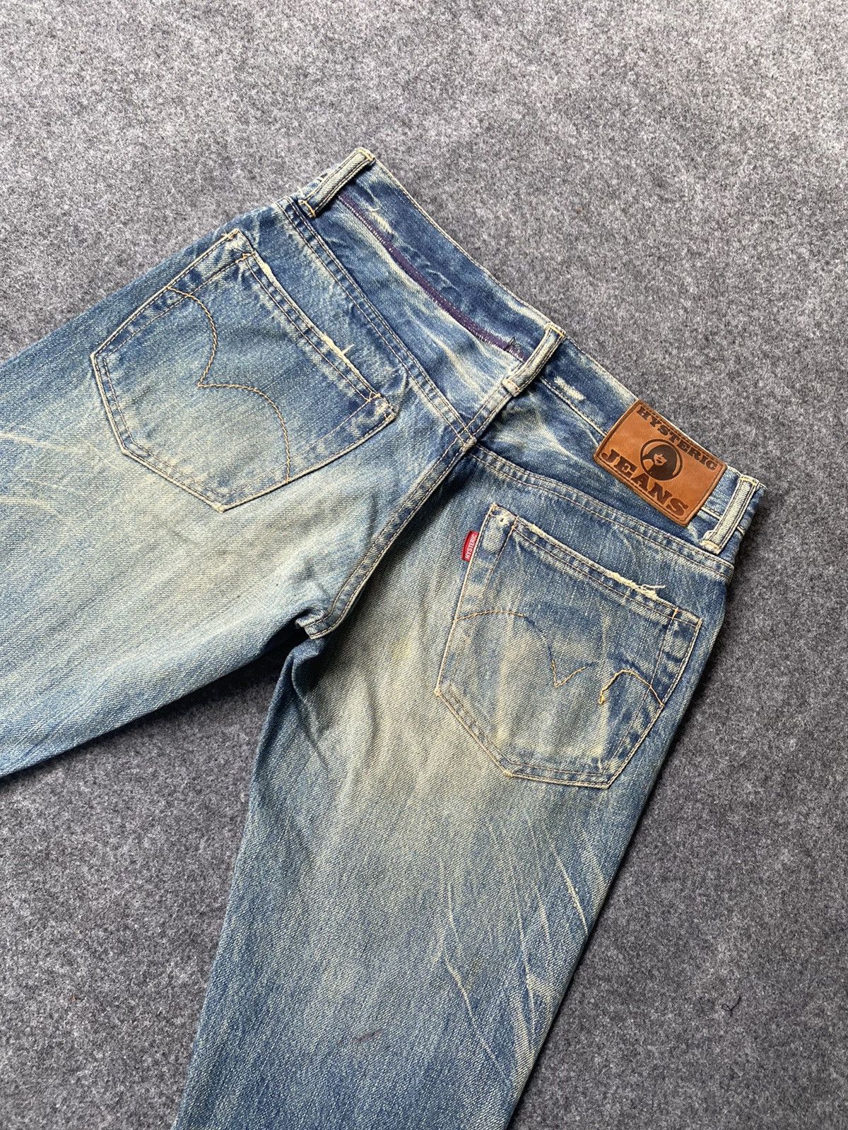Hysteric Glamour × Japanese Brand × Vintage 🔥Last Drop🔥 Histeric Glamour Selvedge Denim Antique Size US 27 - 4 Thumbnail