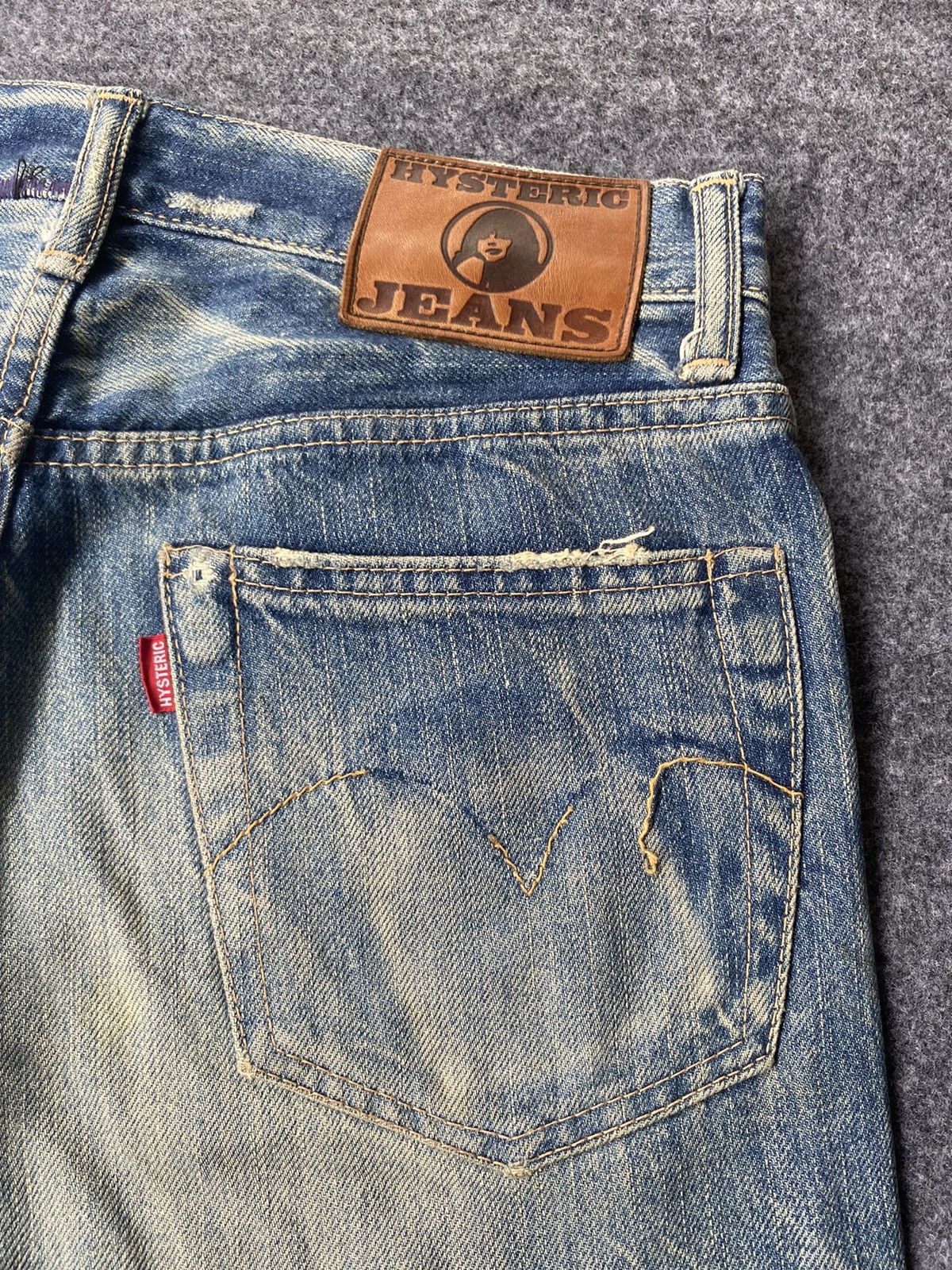 Hysteric Glamour × Japanese Brand × Vintage 🔥Last Drop🔥 Histeric Glamour Selvedge Denim Antique Size US 27 - 6 Thumbnail