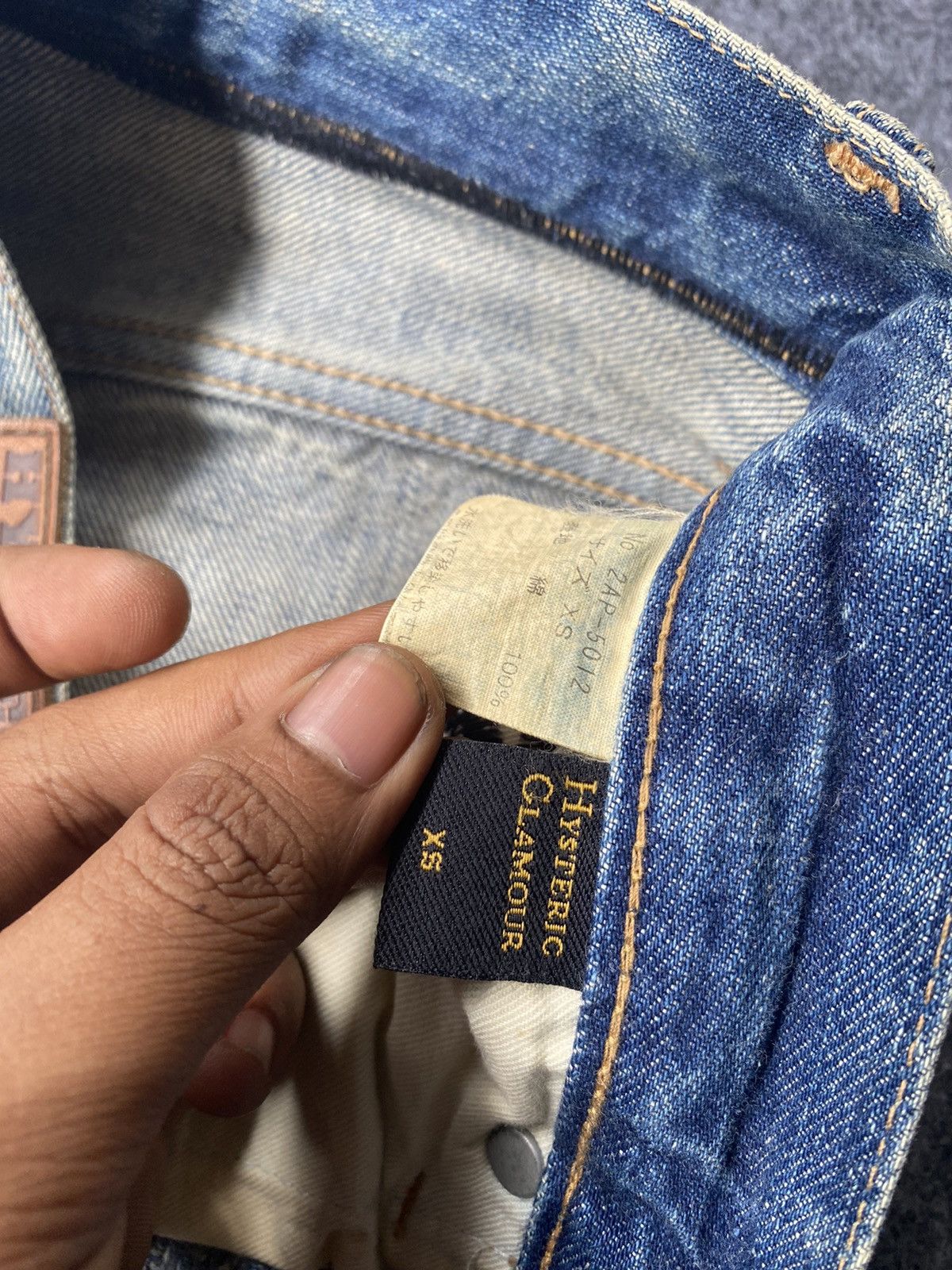 Hysteric Glamour × Japanese Brand × Vintage 🔥Last Drop🔥 Histeric Glamour Selvedge Denim Antique Size US 27 - 8 Thumbnail