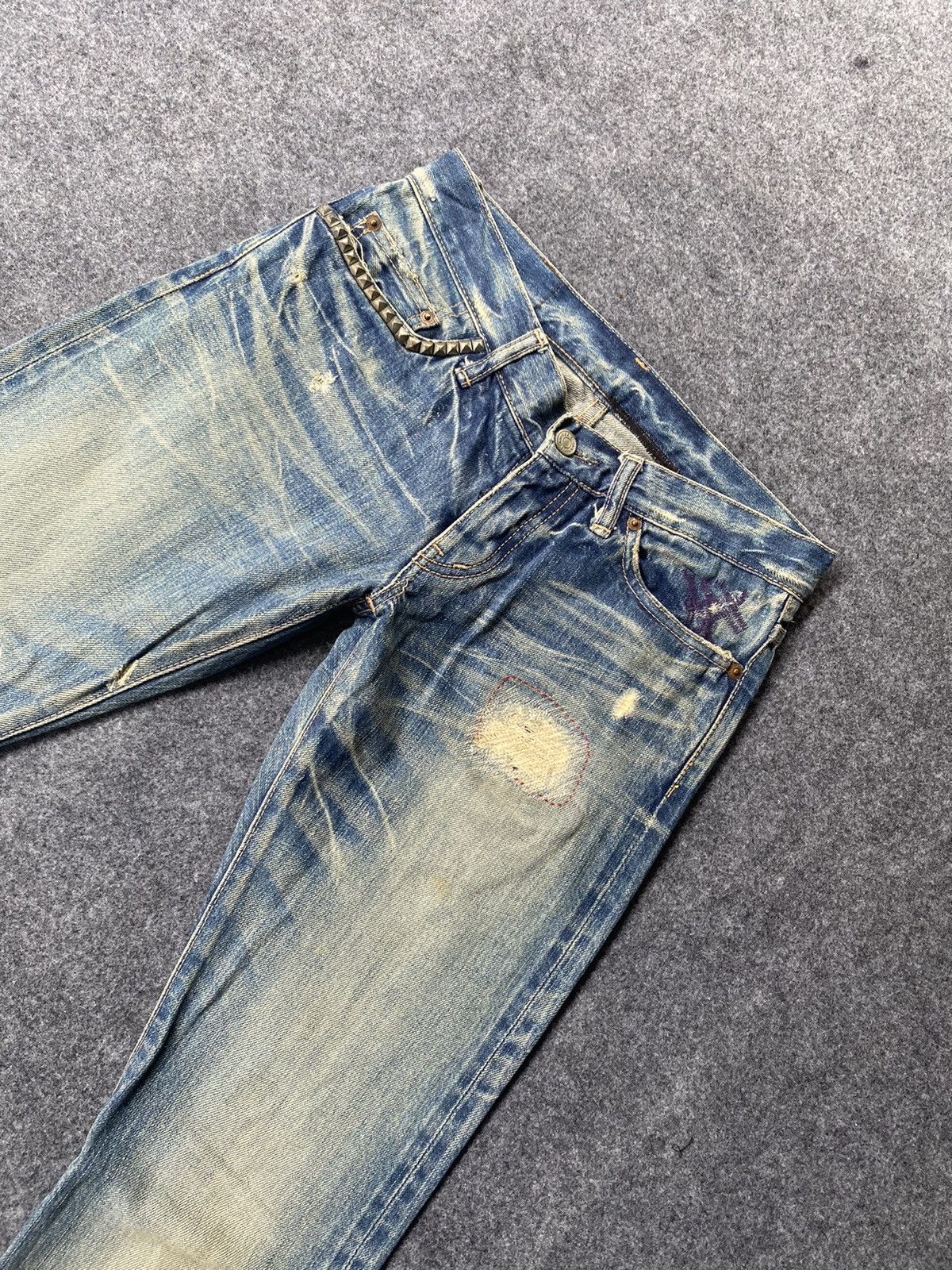 Hysteric Glamour × Japanese Brand × Vintage 🔥Last Drop🔥 Histeric Glamour Selvedge Denim Antique Size US 27 - 2 Thumbnail