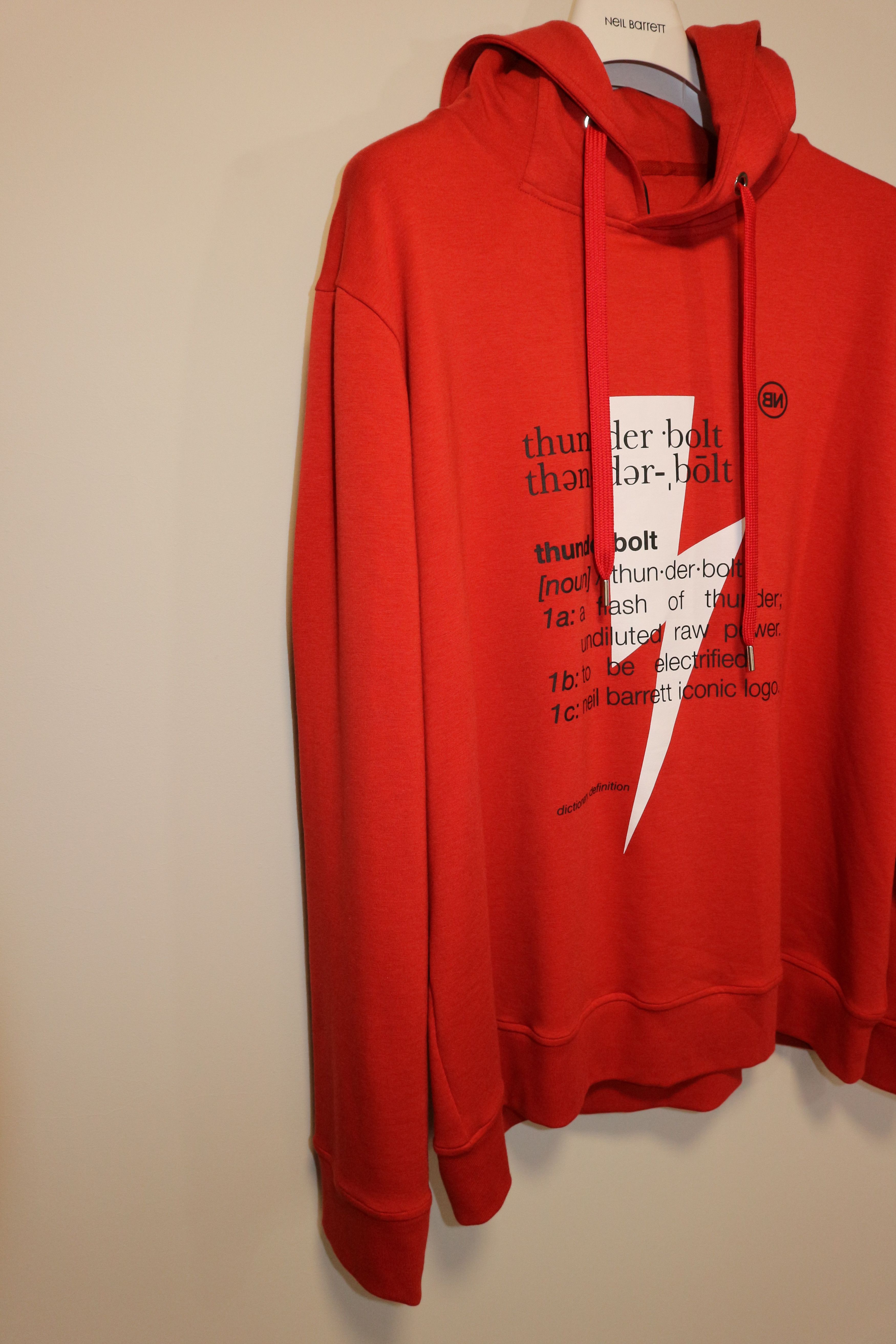 Neil Barrett thunderbolt print hoodie Size US XL / EU 56 / 4 - 7 Thumbnail