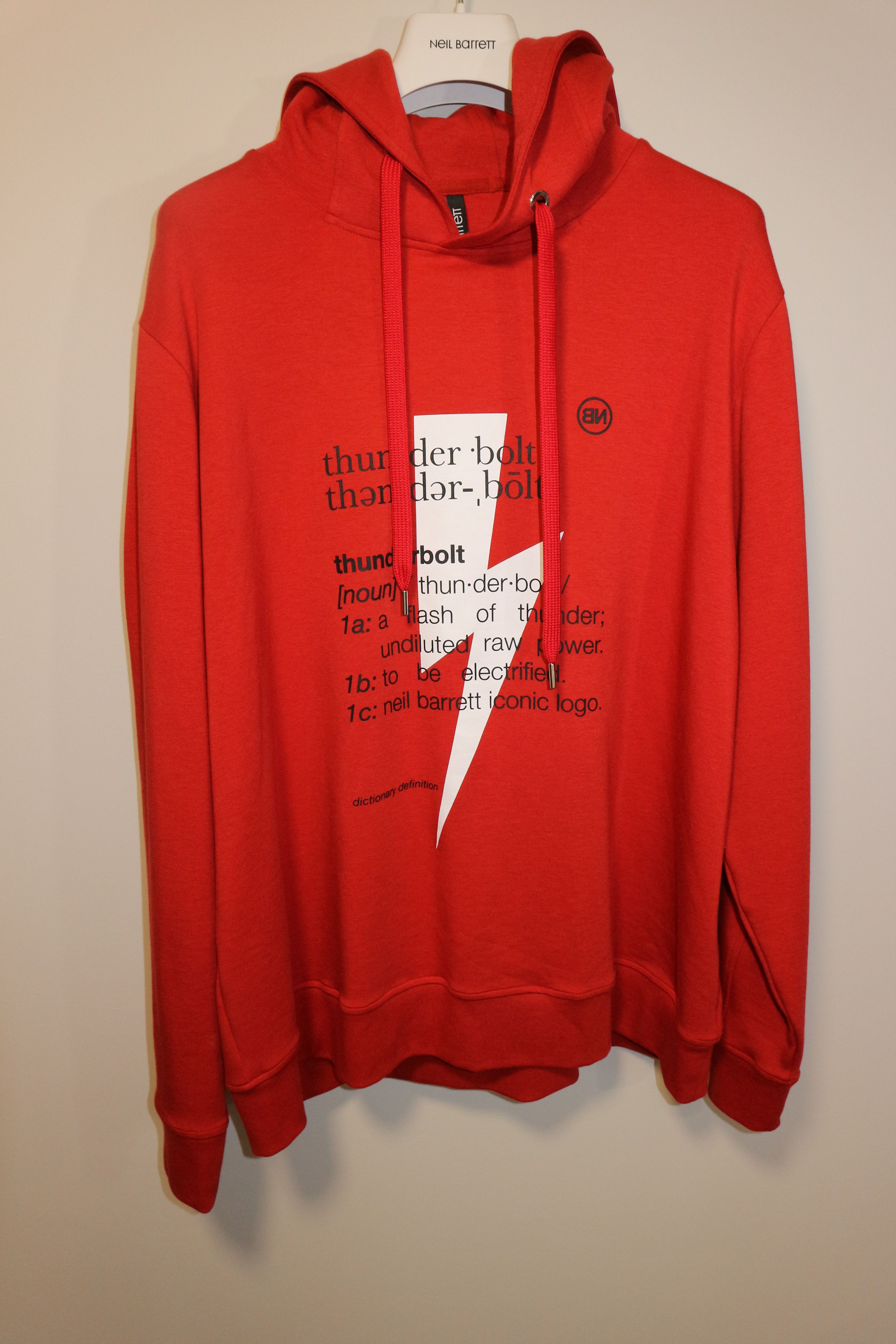 Neil Barrett thunderbolt print hoodie Size US XL / EU 56 / 4 - 1 Thumbnail
