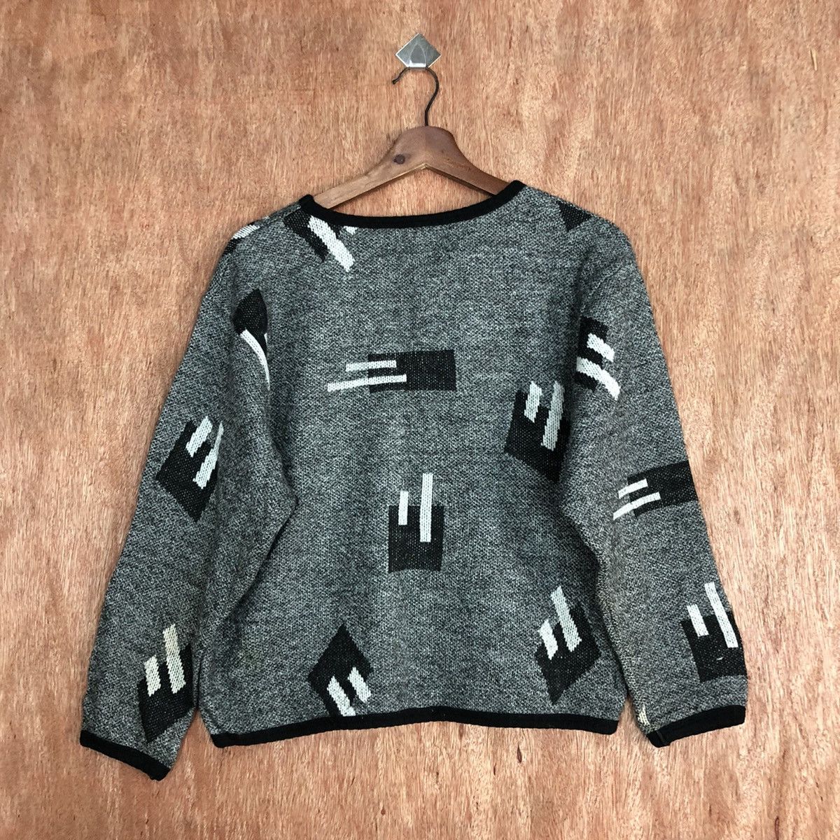Homespun Knitwear × Japanese Brand Japan Brand GRey art Knitwear #6055 Size US S / EU 44-46 / 1 - 9 Thumbnail