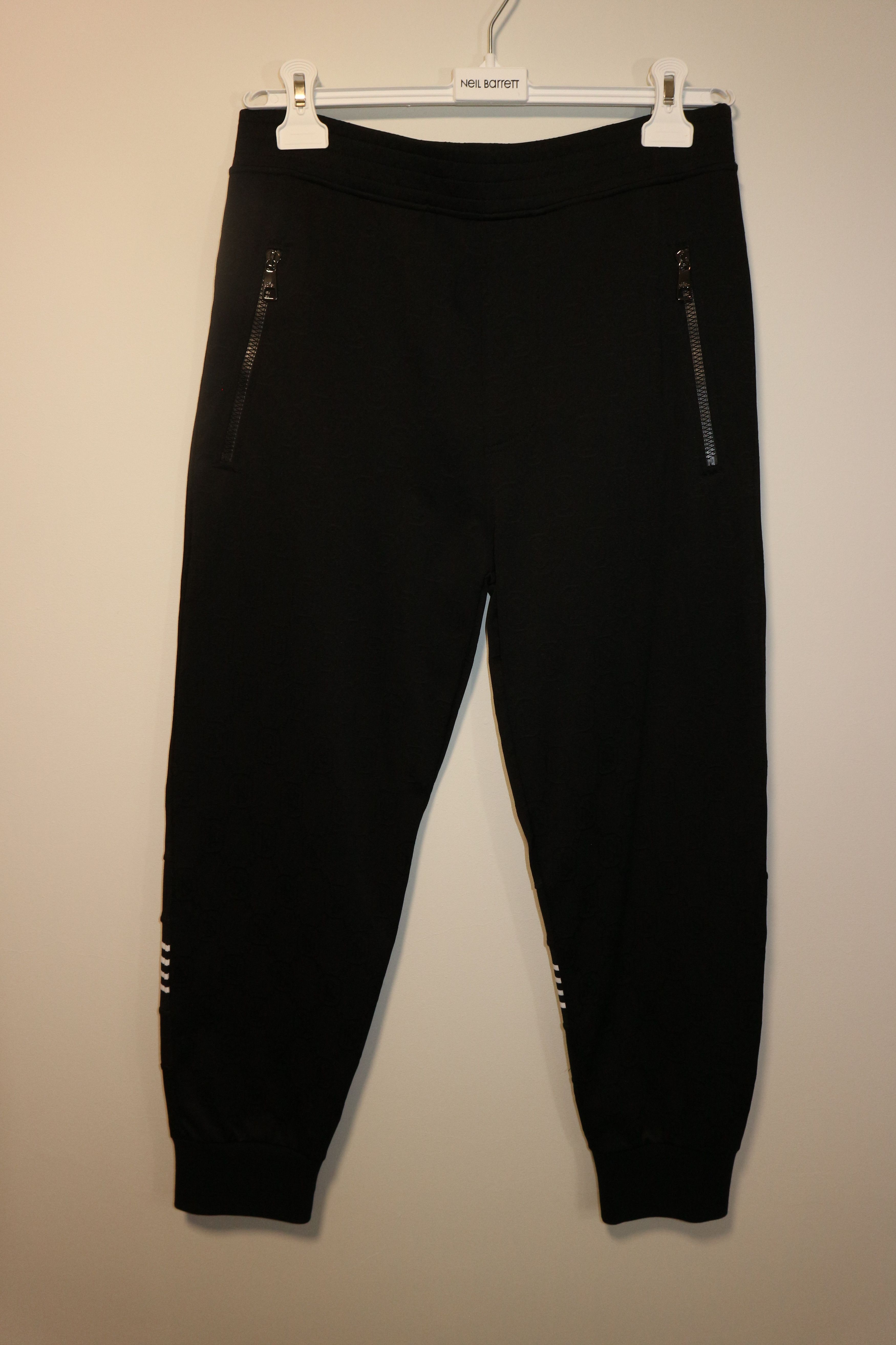 Neil Barrett Jacquard monogram "NB" polyester joggers Size US 32 / EU 48 - 1 Thumbnail