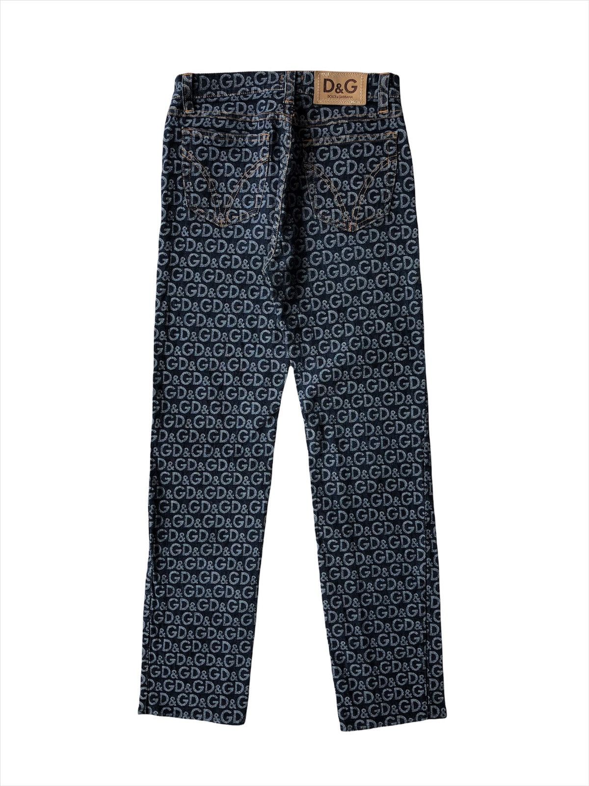 Dolce & Gabbana SUPER RARE🔥OG D&G 🇮🇹 Japan Ed. Monogram Jacquard Denim Size US 27 - 1 Thumbnail
