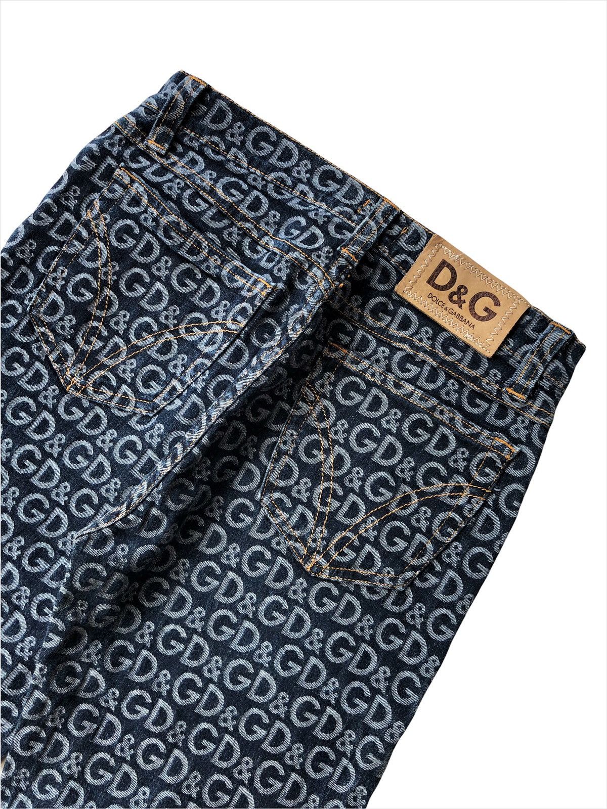 Dolce & Gabbana SUPER RARE🔥OG D&G 🇮🇹 Japan Ed. Monogram Jacquard Denim Size US 27 - 2 Thumbnail