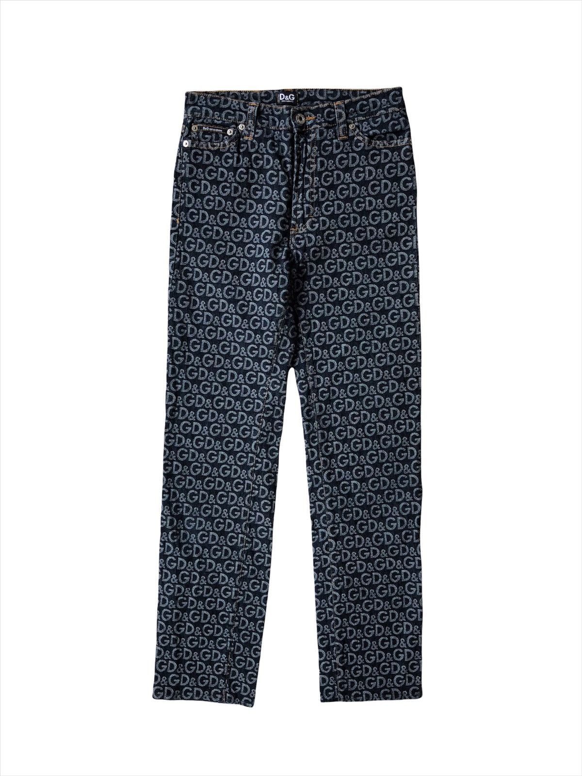 Dolce & Gabbana SUPER RARE🔥OG D&G 🇮🇹 Japan Ed. Monogram Jacquard Denim Size US 27 - 5 Thumbnail