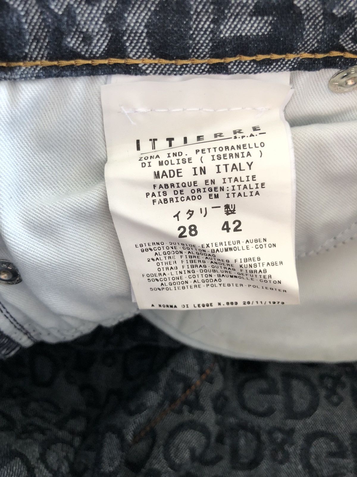 Dolce & Gabbana SUPER RARE🔥OG D&G 🇮🇹 Japan Ed. Monogram Jacquard Denim Size US 27 - 7 Thumbnail