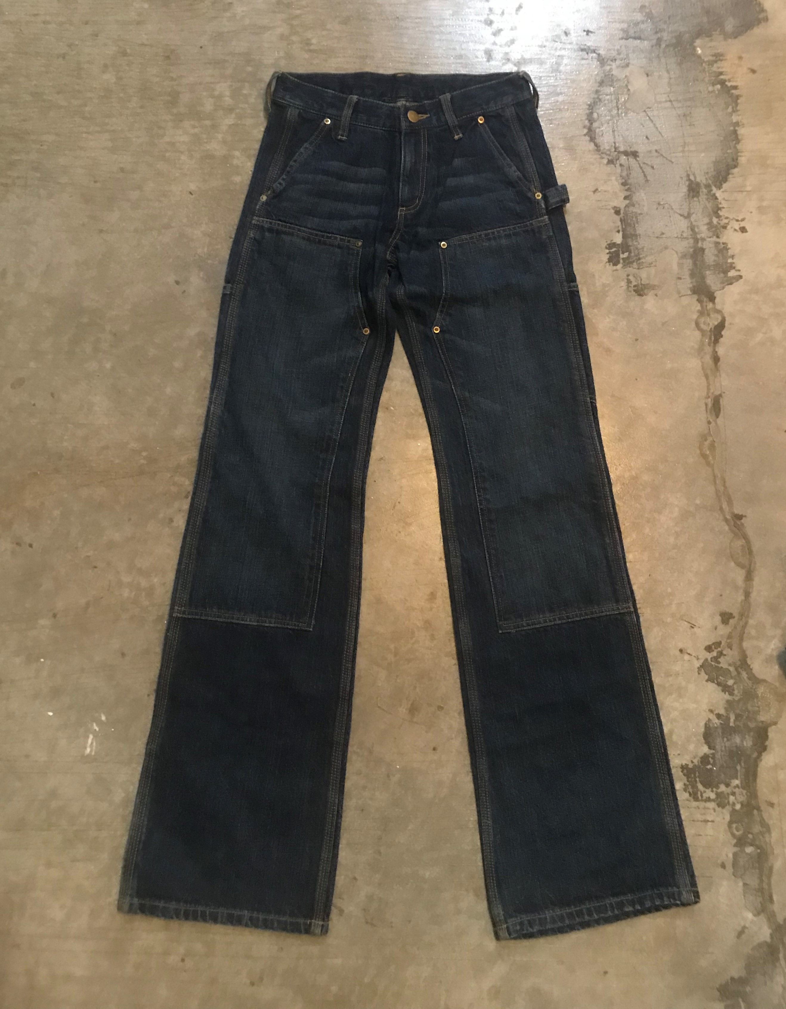 Carhartt 1990s Double Knee raw denim pants Size 25" / US 0 / IT 36 - 4 Thumbnail
