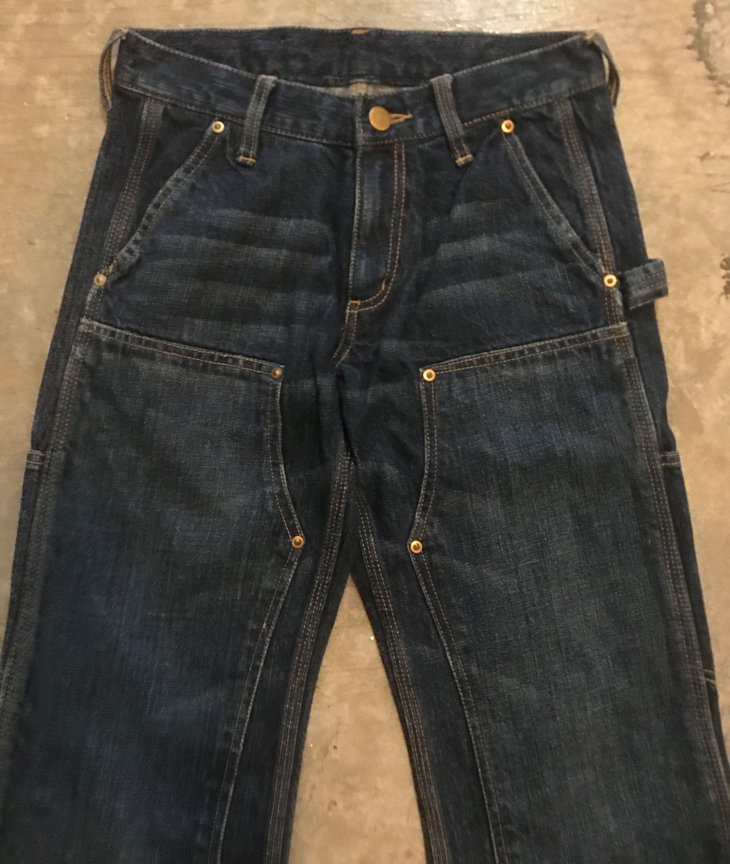 Carhartt 1990s Double Knee raw denim pants Size 25" / US 0 / IT 36 - 5 Thumbnail