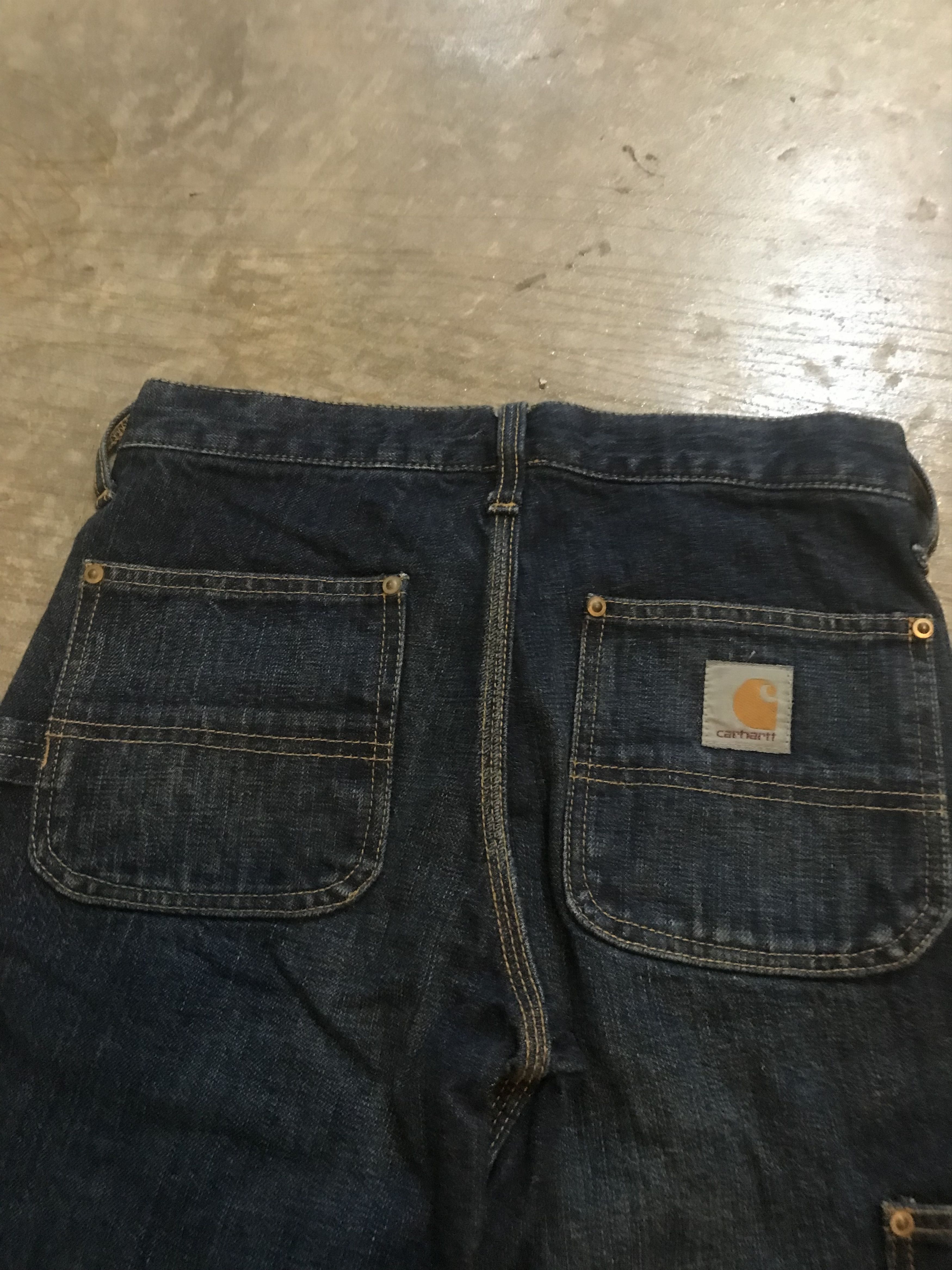 Carhartt 1990s Double Knee raw denim pants Size 25" / US 0 / IT 36 - 3 Thumbnail