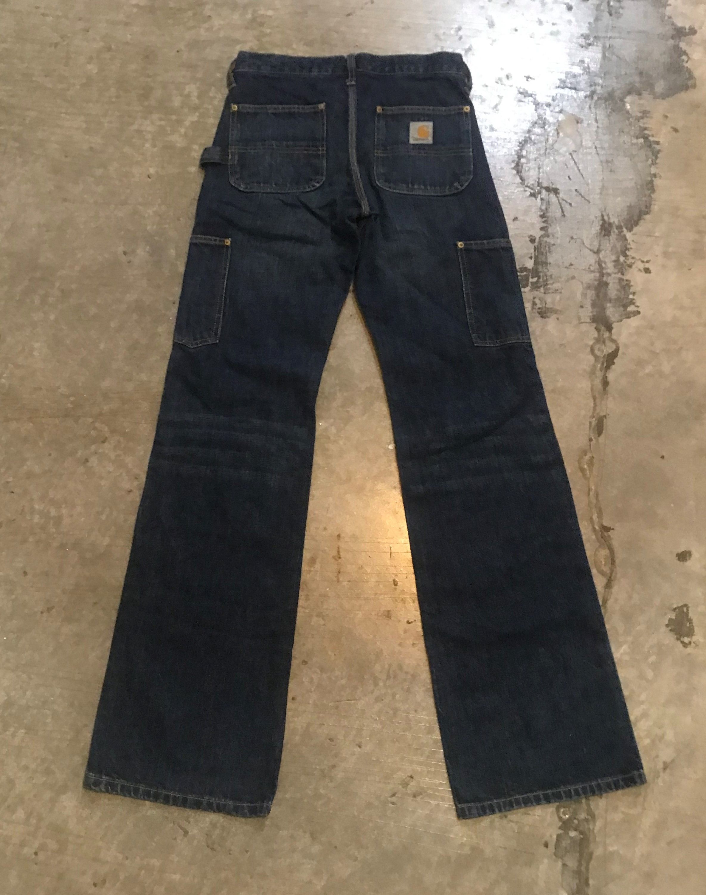 Carhartt 1990s Double Knee raw denim pants Size 25" / US 0 / IT 36 - 2 Thumbnail