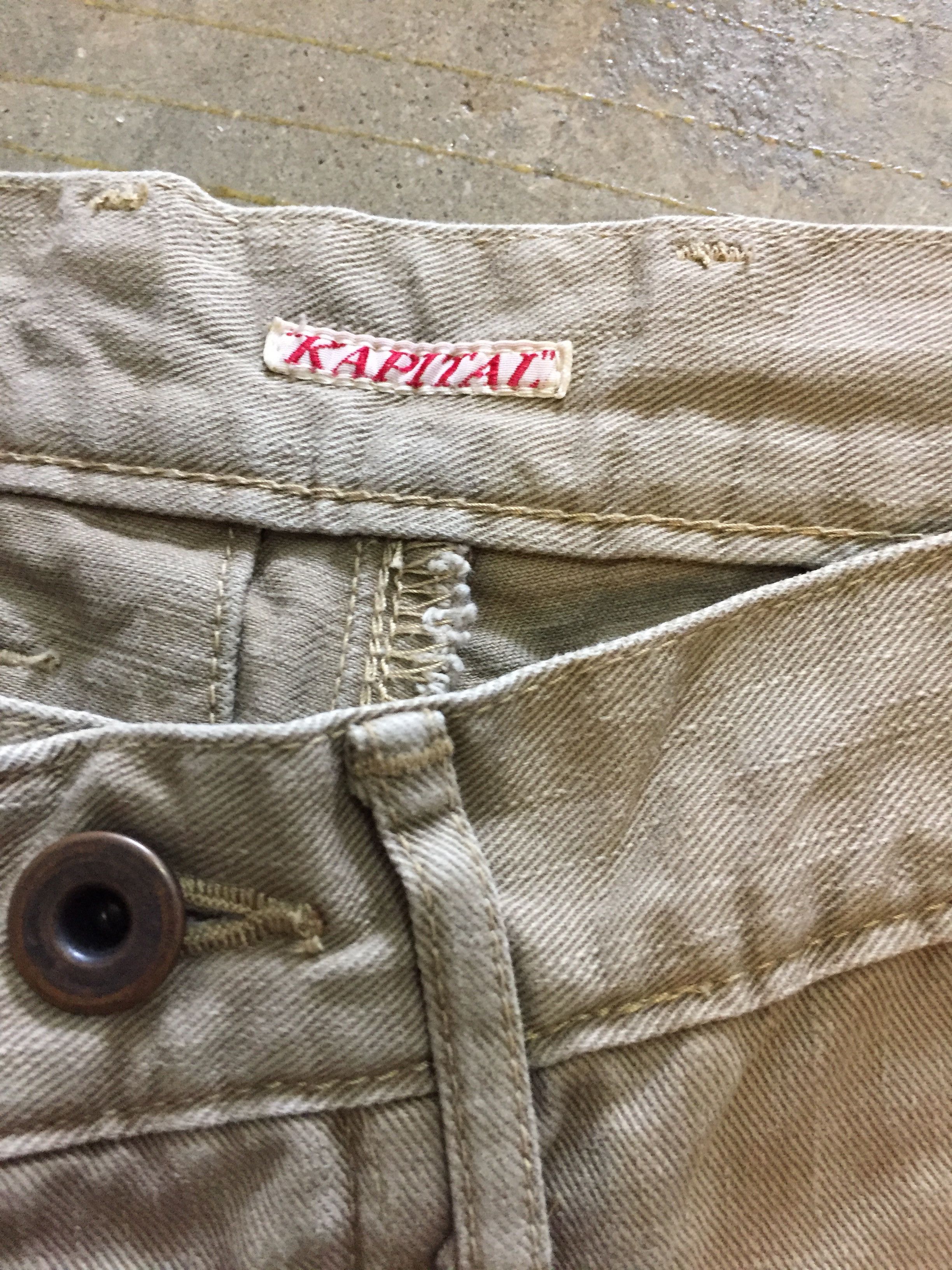 Kapital × Kapital Kountry Kapital Smile pocket leather trim pants Size US 27 - 7 Thumbnail