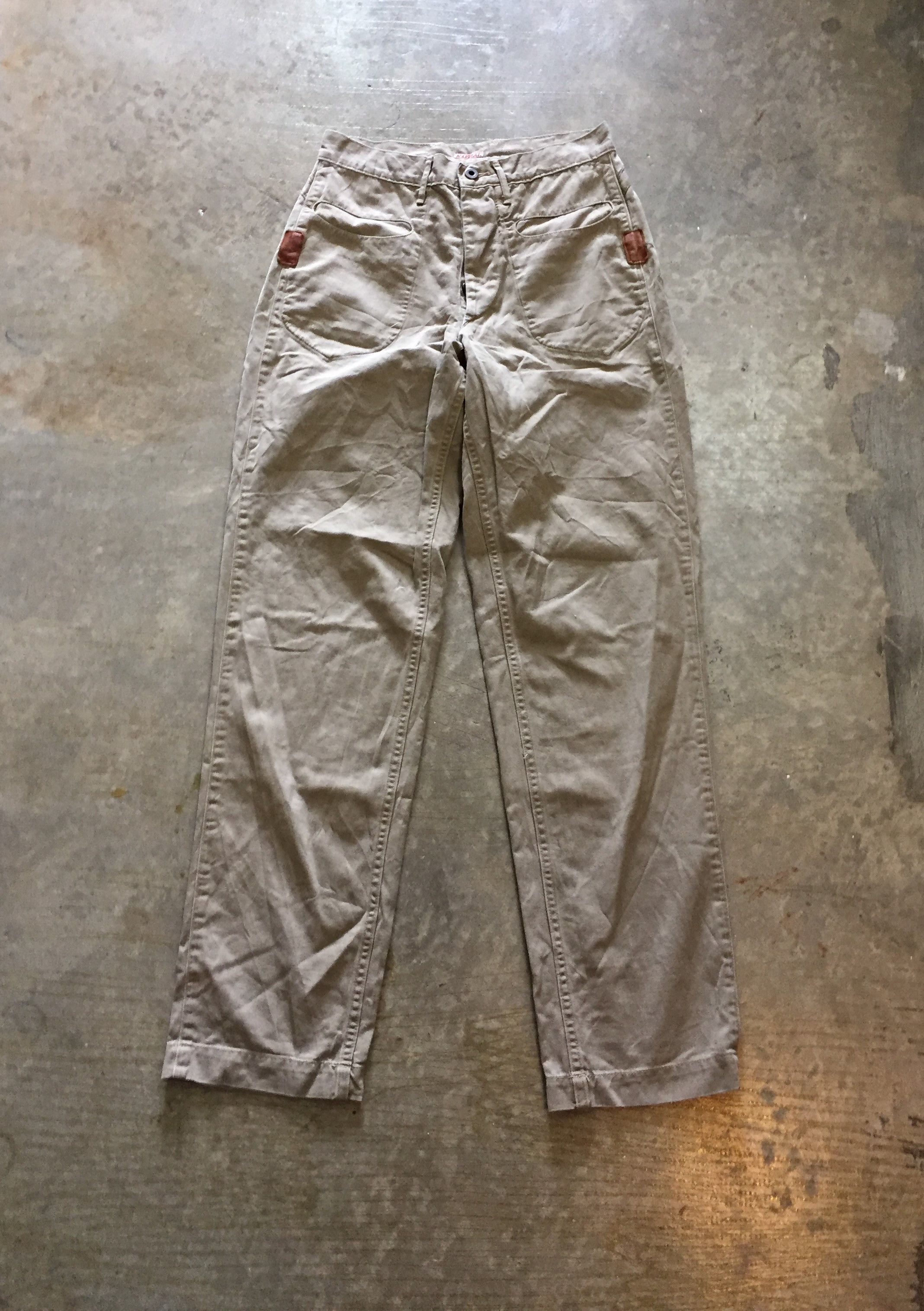 Kapital × Kapital Kountry Kapital Smile pocket leather trim pants Size US 27 - 2 Thumbnail