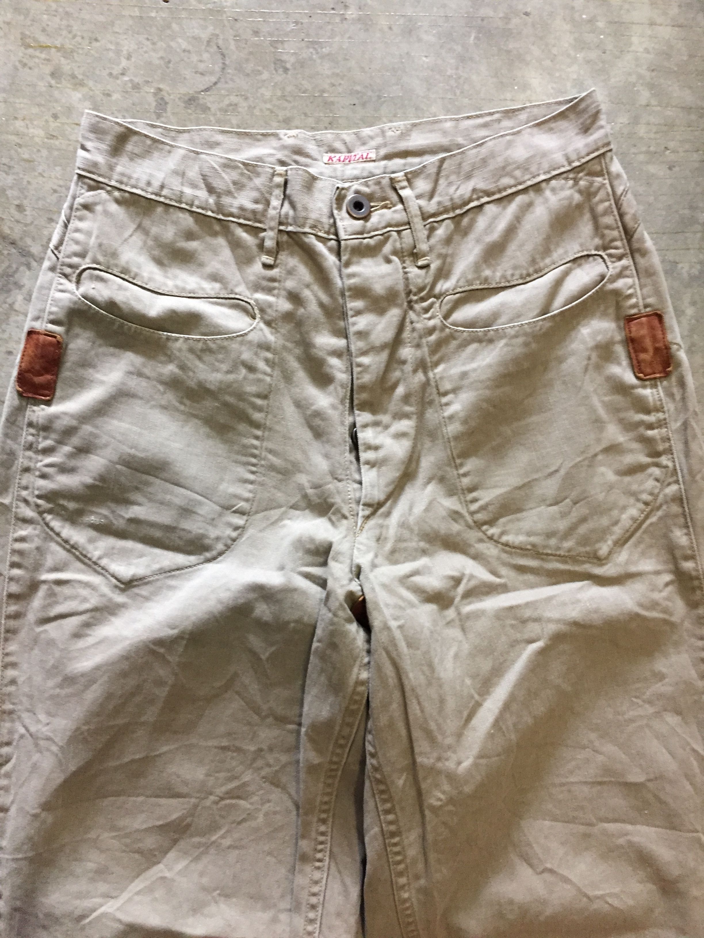 Kapital × Kapital Kountry Kapital Smile pocket leather trim pants Size US 27 - 3 Thumbnail