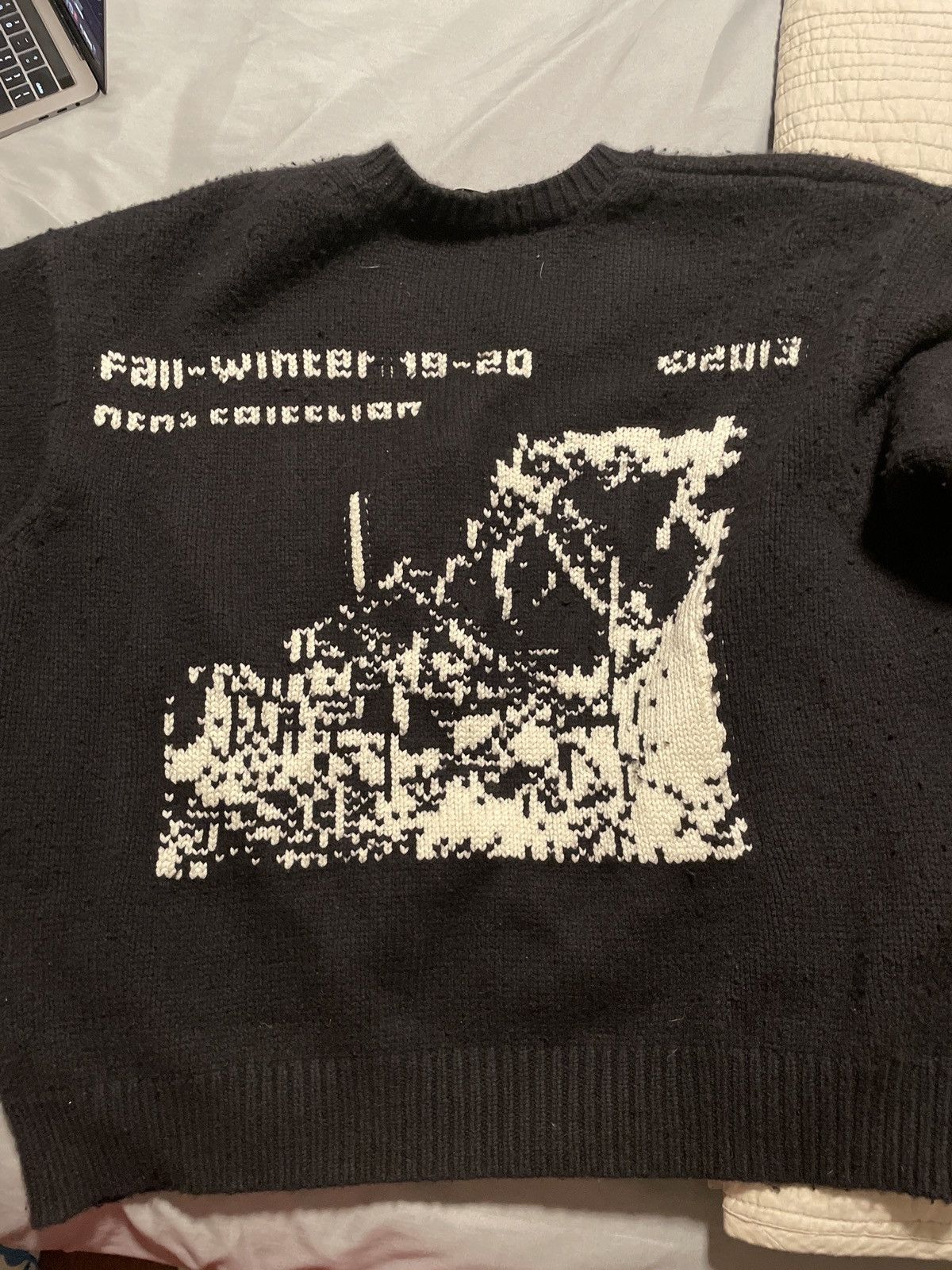 Off-White OFF-WHITE 19AW Ruined Factory Knit Sweater Playboi Carti 