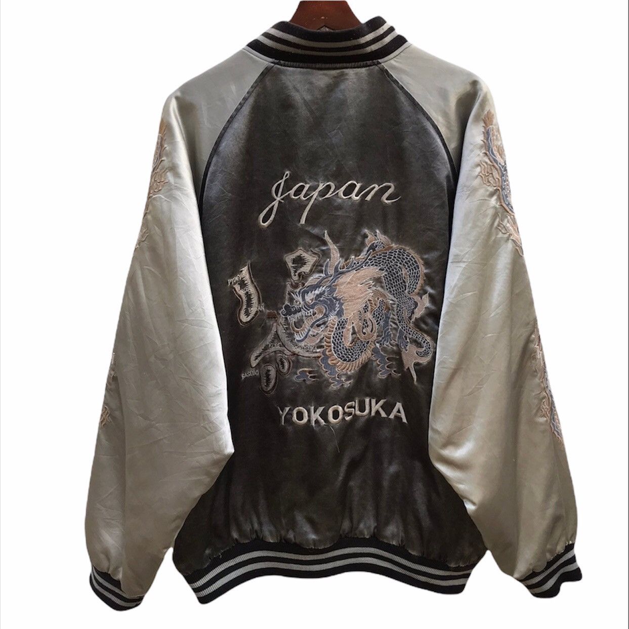 Japanese Brand Sukajan Dragon Embroidery Zipup Jacket Size US XL / EU 56 / 4 - 1 Thumbnail
