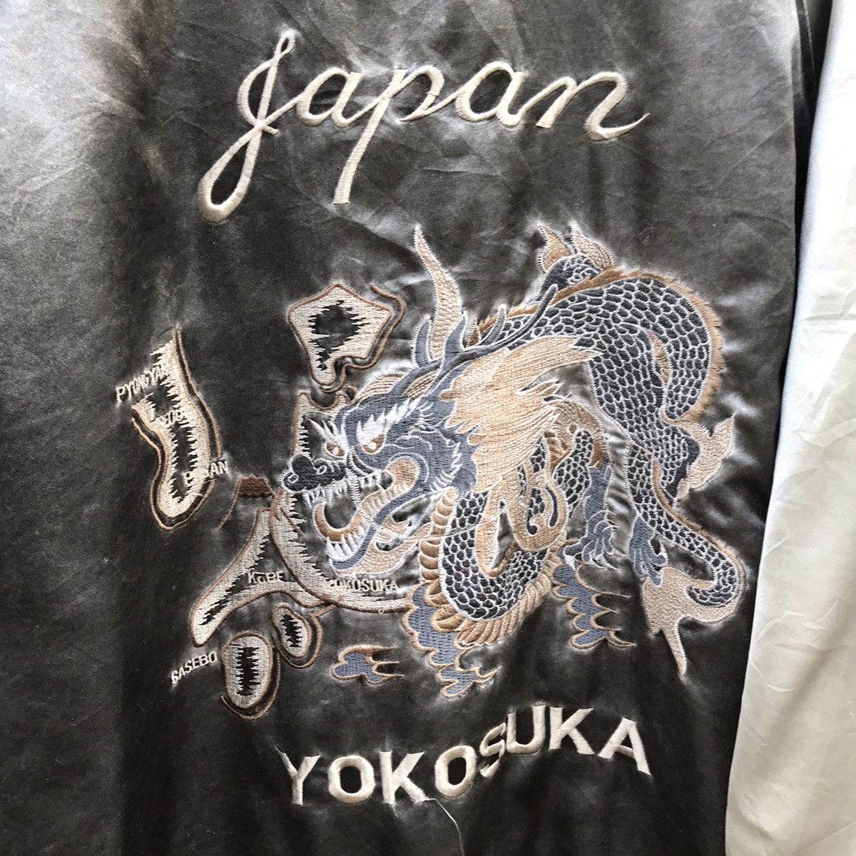 Japanese Brand Sukajan Dragon Embroidery Zipup Jacket Size US XL / EU 56 / 4 - 7 Thumbnail