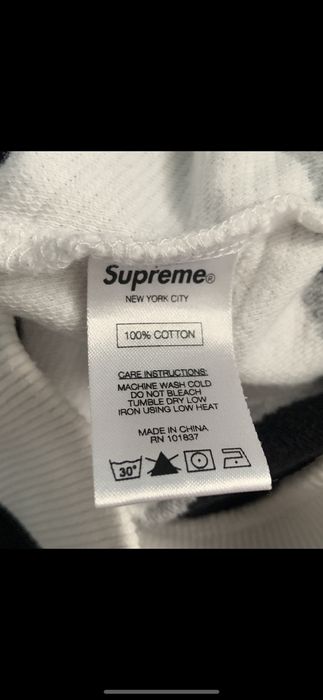 Supreme Supreme Classic Logo Black & White Striped Sweater