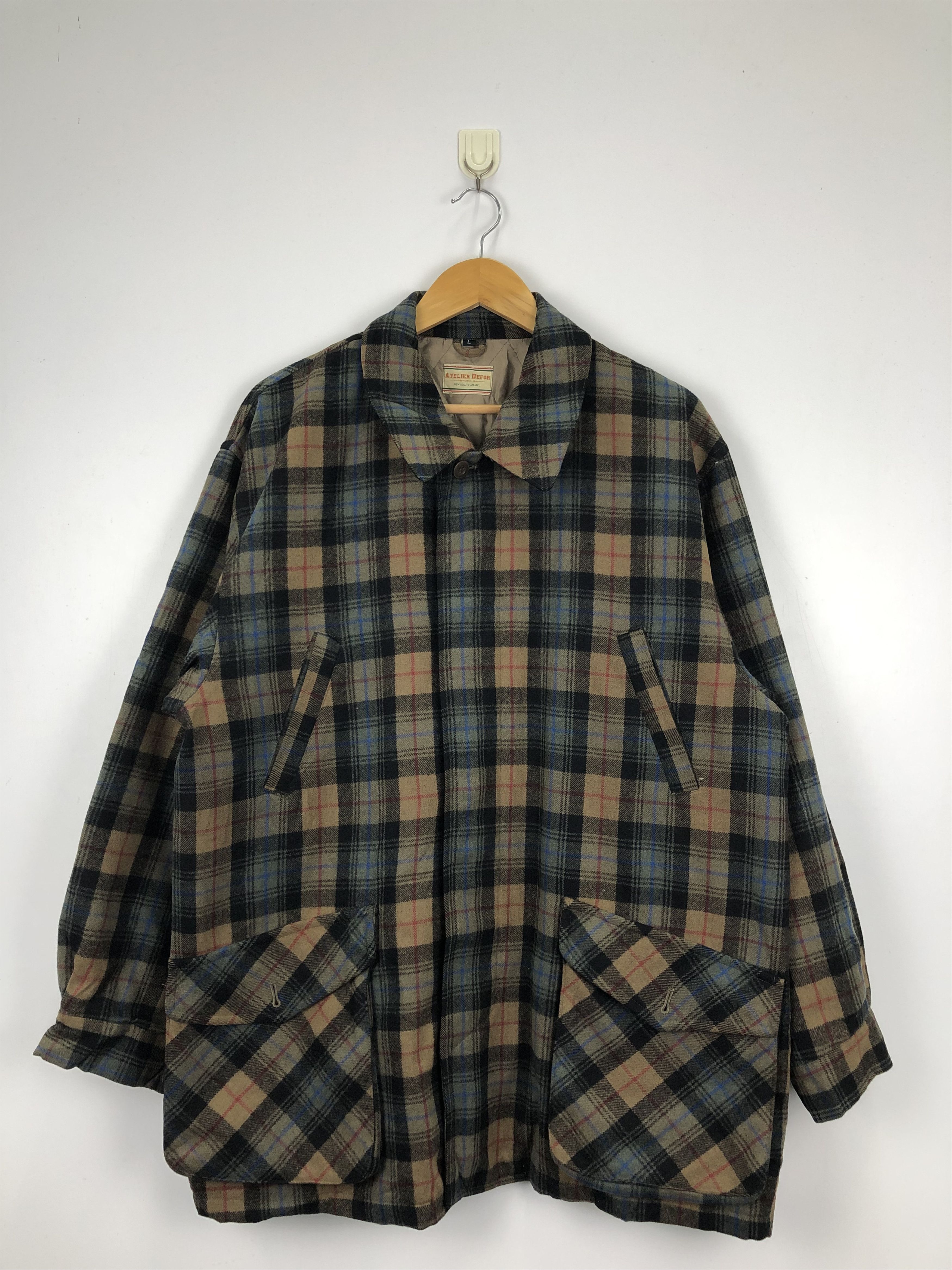 Vintage Vintage Atelier Defor Shadow Plaid Jacket Size US L / EU 52-54 / 3 - 1 Thumbnail