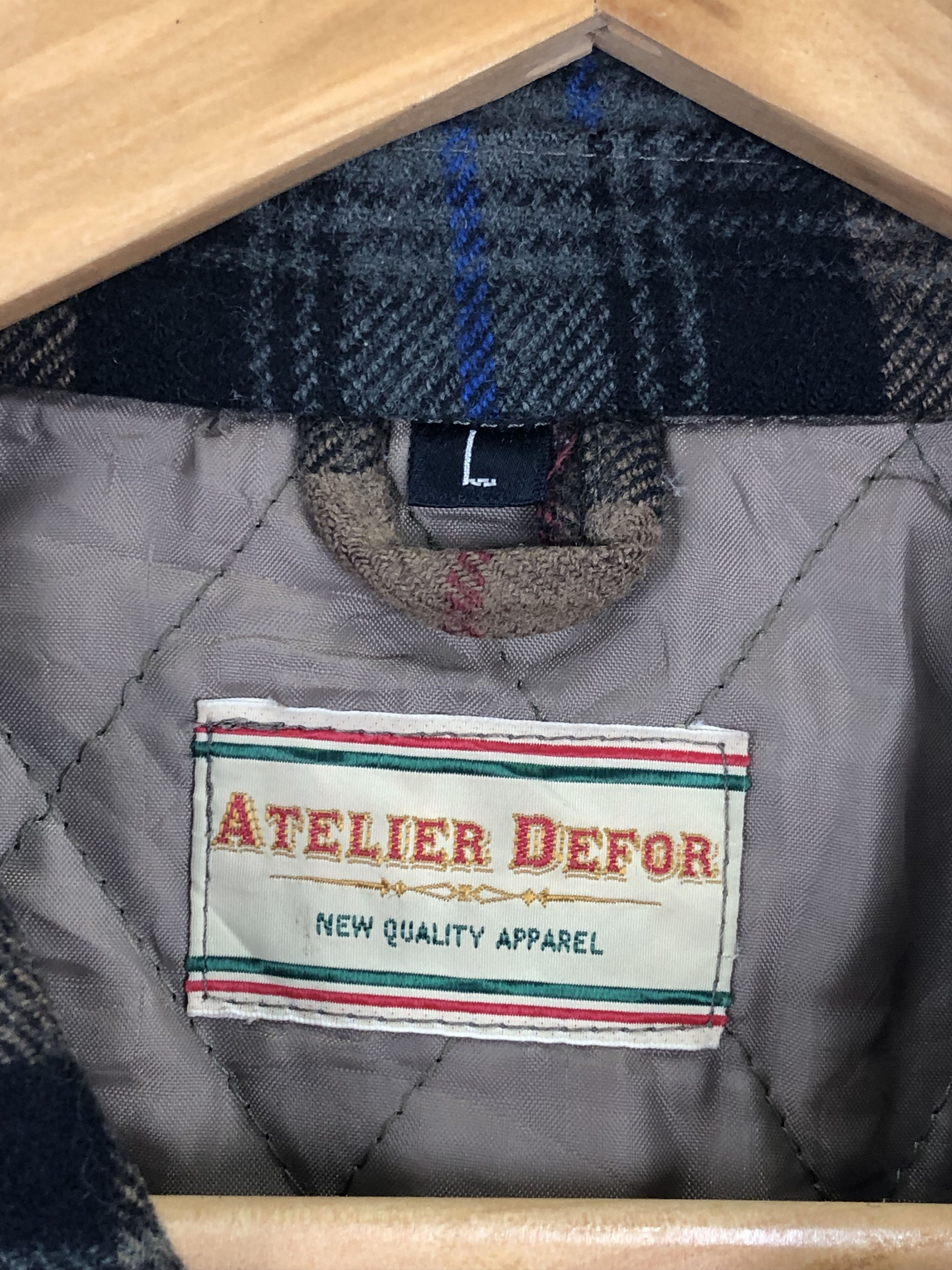 Vintage Vintage Atelier Defor Shadow Plaid Jacket Size US L / EU 52-54 / 3 - 6 Thumbnail