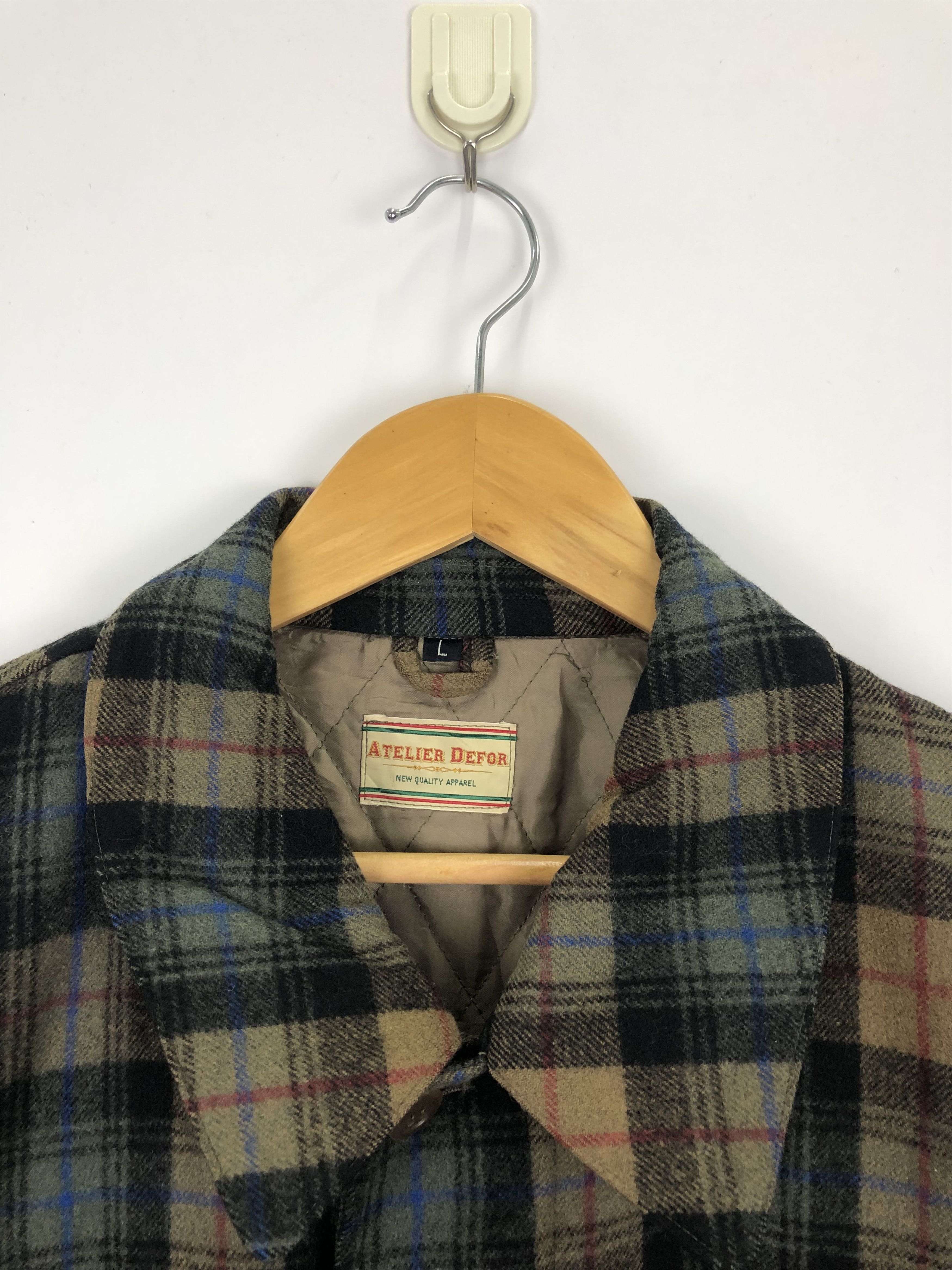 Vintage Vintage Atelier Defor Shadow Plaid Jacket Size US L / EU 52-54 / 3 - 5 Thumbnail