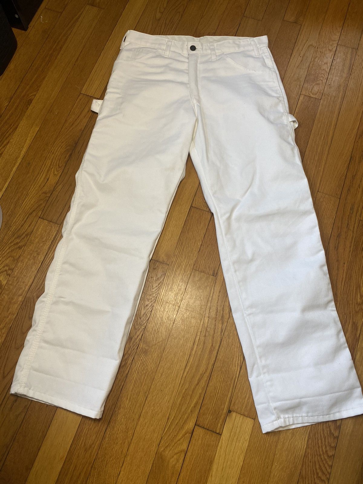 90s〜 Dickies × Duron Paint White Painter Vintage Dickies x Duron White Size 36x34 Carpenter Painters