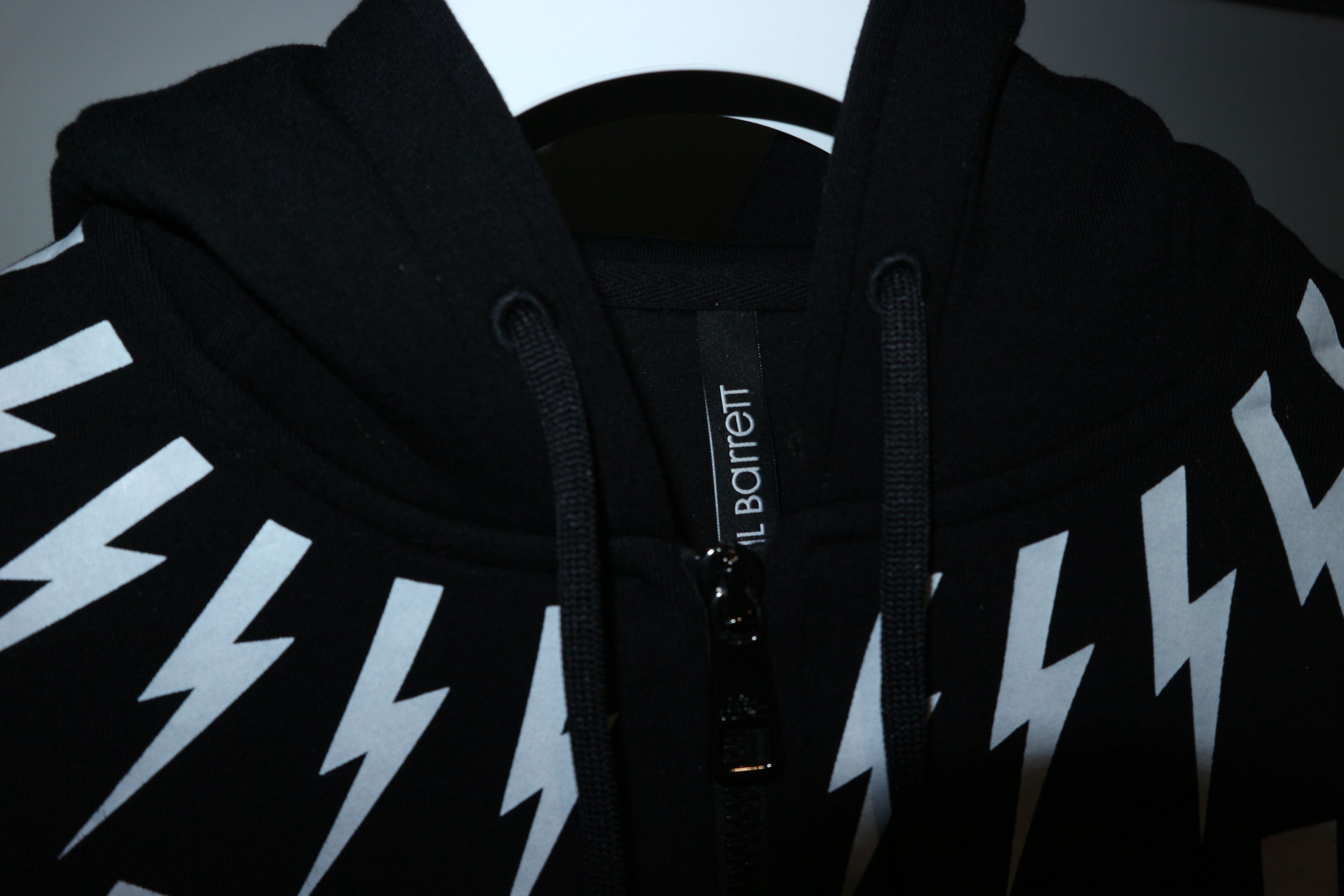 Neil Barrett Lightning bolt print neoprene zip hoodie Size US S / EU 44-46 / 1 - 3 Thumbnail