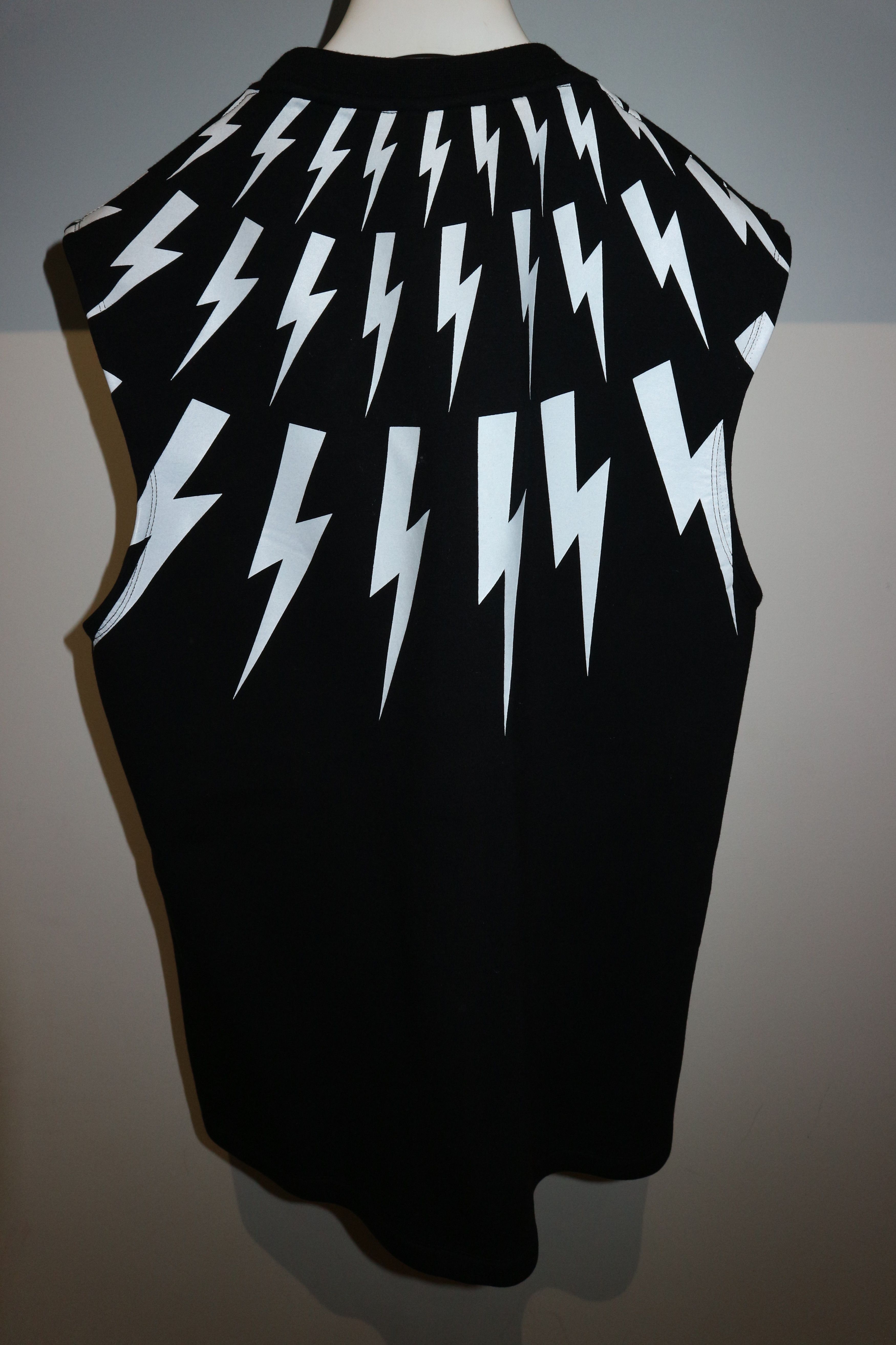 Neil Barrett Lightning bolt print neoprene tanktop Size US XS / EU 42 / 0 - 5 Thumbnail
