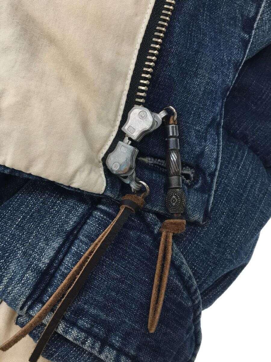 [L] Remi Relief Denim Leather Down Vest Indigo