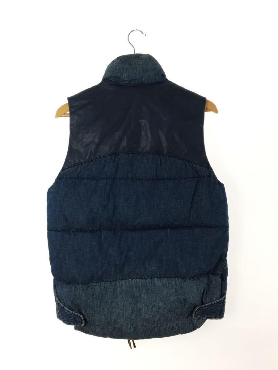 [L] Remi Relief Denim Leather Down Vest Indigo
