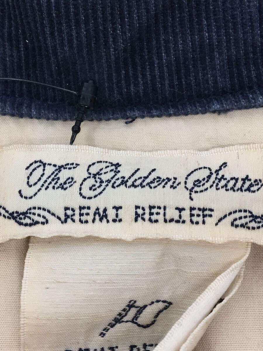 [L] Remi Relief Denim Leather Down Vest Indigo