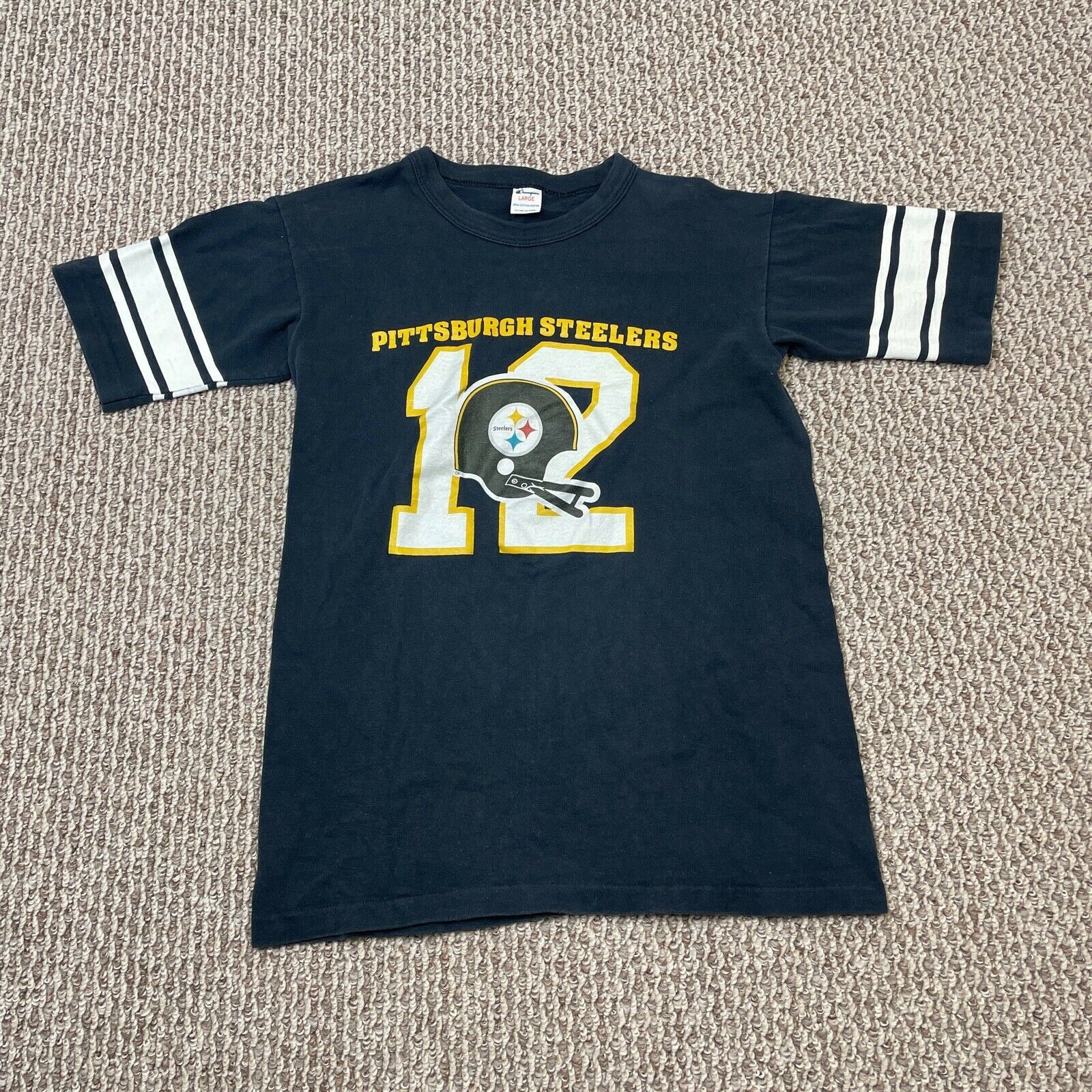 Vintage Pittsburgh Steelers Champion Blue Bar T-Shirt