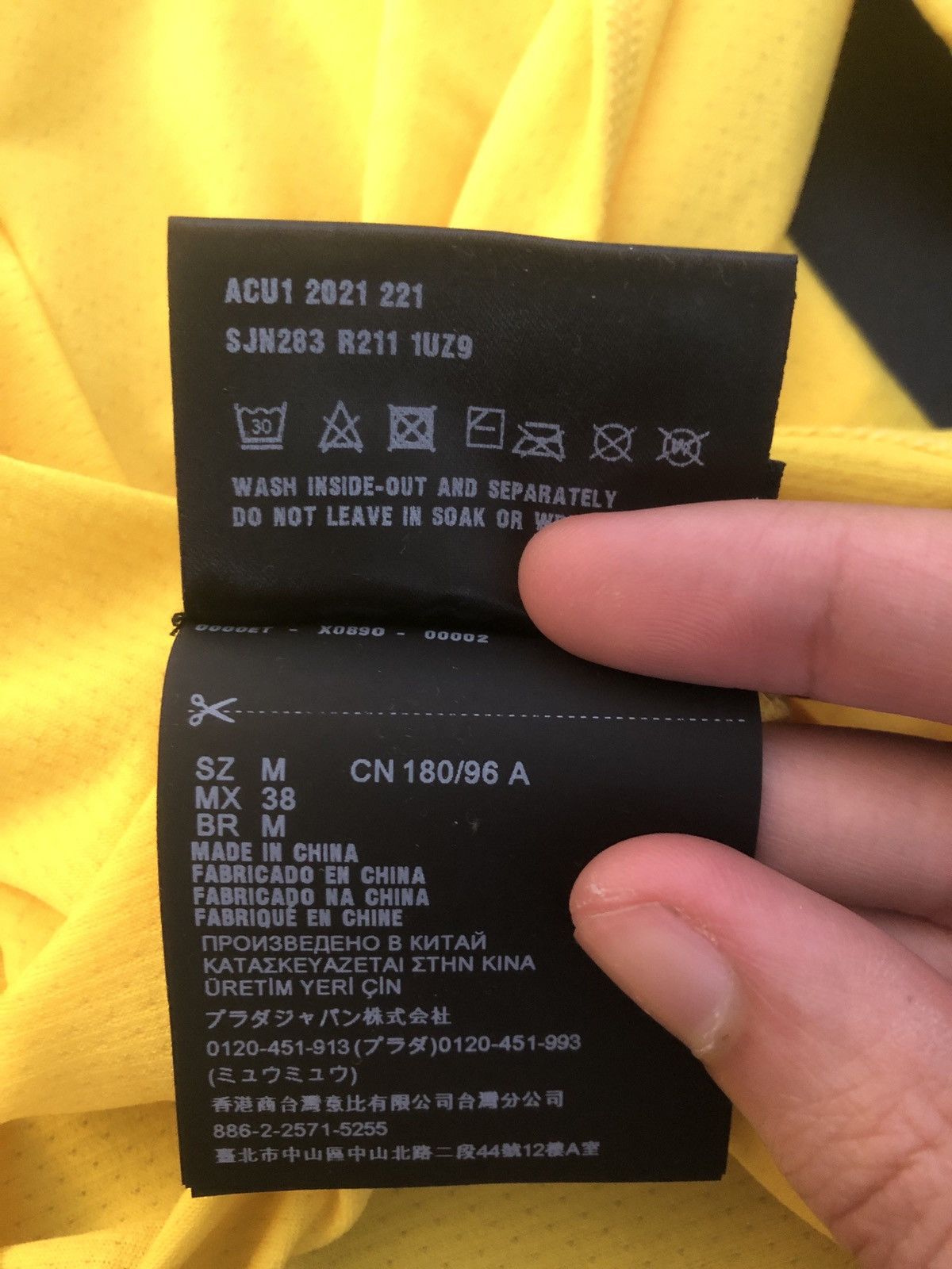 Prada Prada Yellow Dry Fit Shirt Size US M / EU 48-50 / 2 - 6 Preview