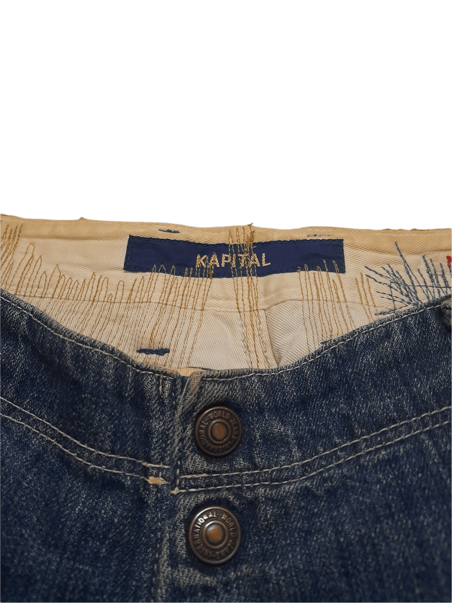 Kapital × Kapital Kountry KAPITAL Japan Denim Patchwork (D791) Size US 30 / EU 46 - 7 Thumbnail