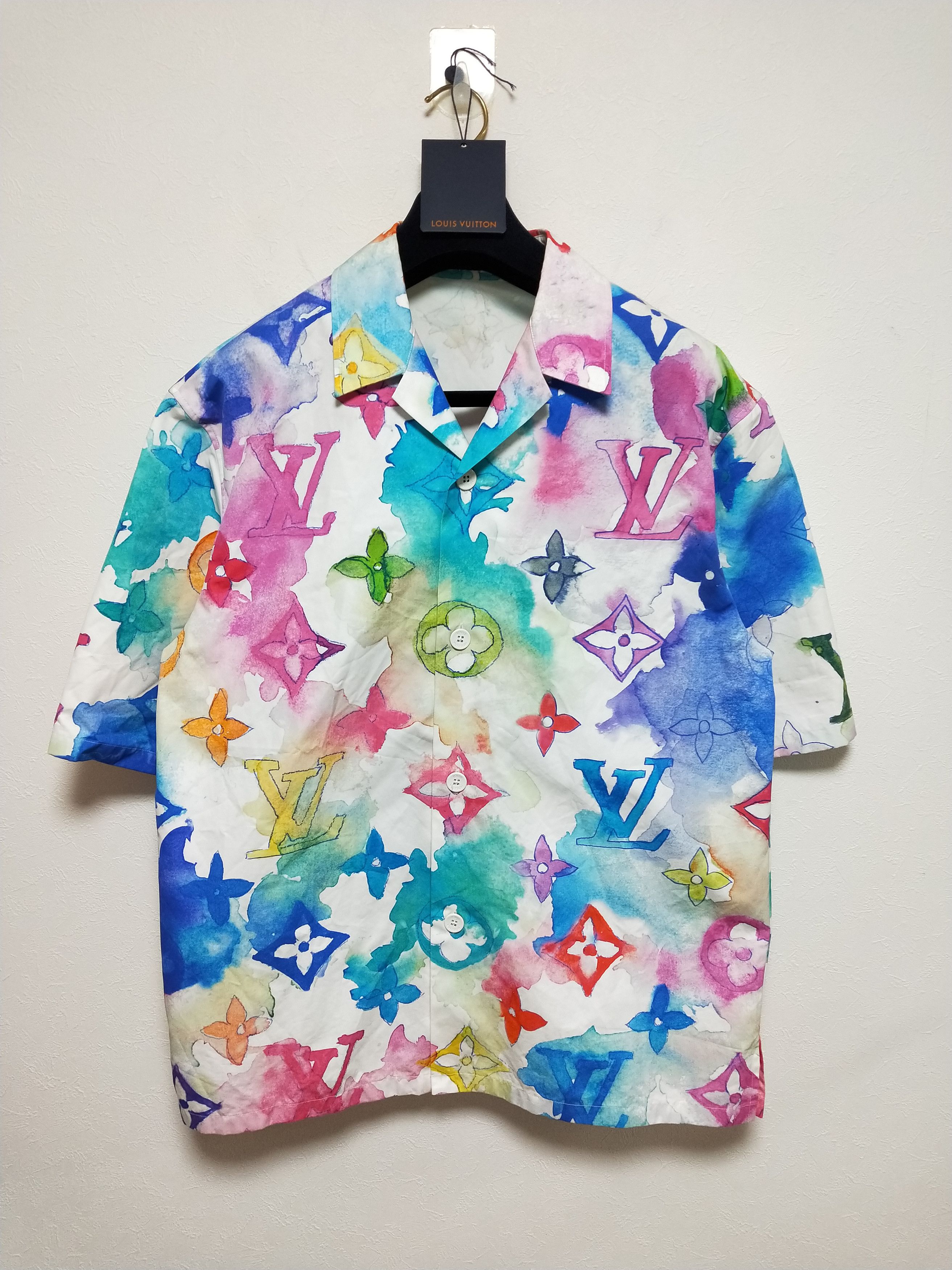 Louis Vuitton Watercolor Monogram Button Up Shirt – Savonches