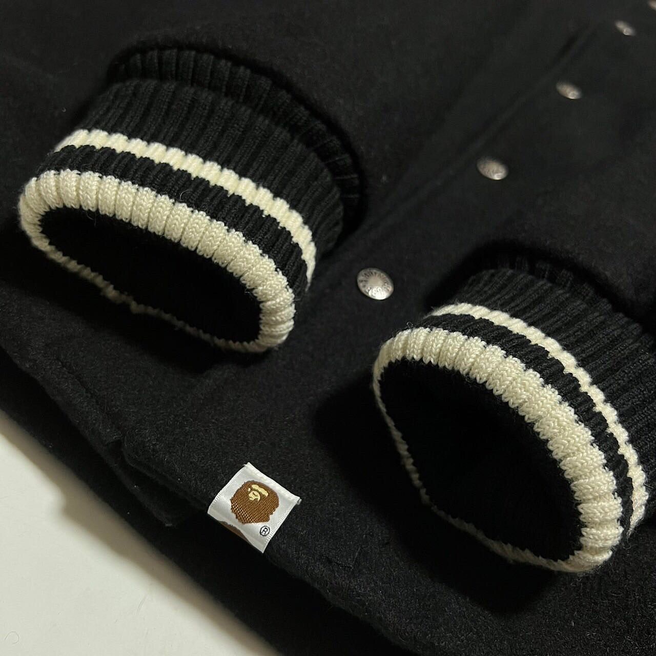 Bape BAPE APE HEAD versity jacket black Size US XL / EU 56 / 4 - 2 Thumbnail