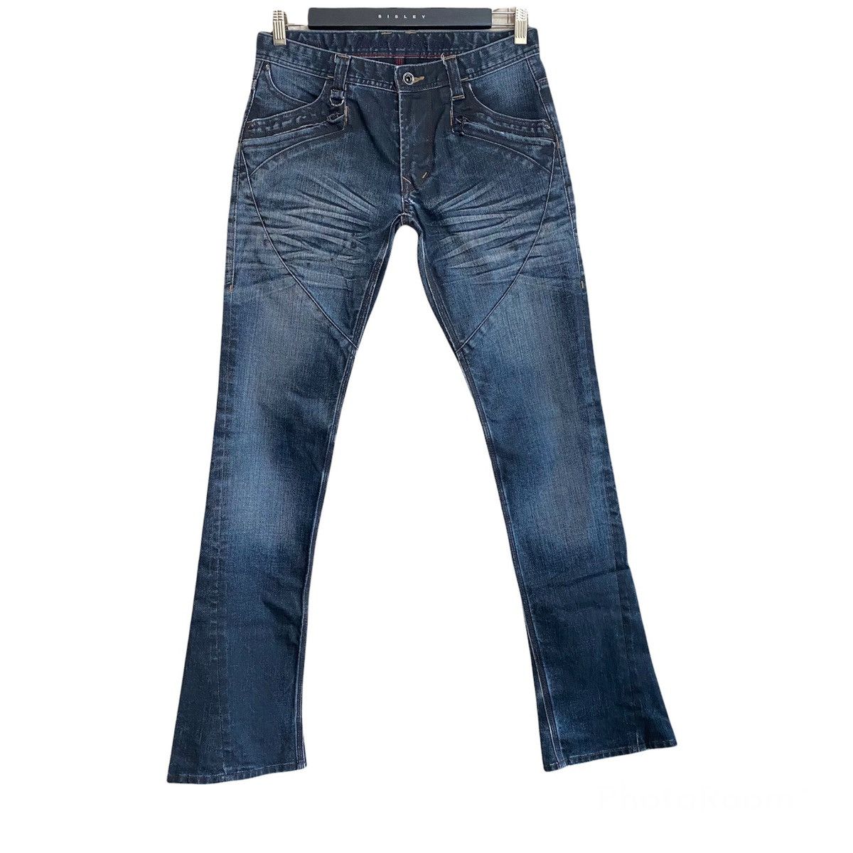 Nicole Club Nicole Club For Men Wax Denim Flares Jeans Size US 29 - 2 Thumbnail