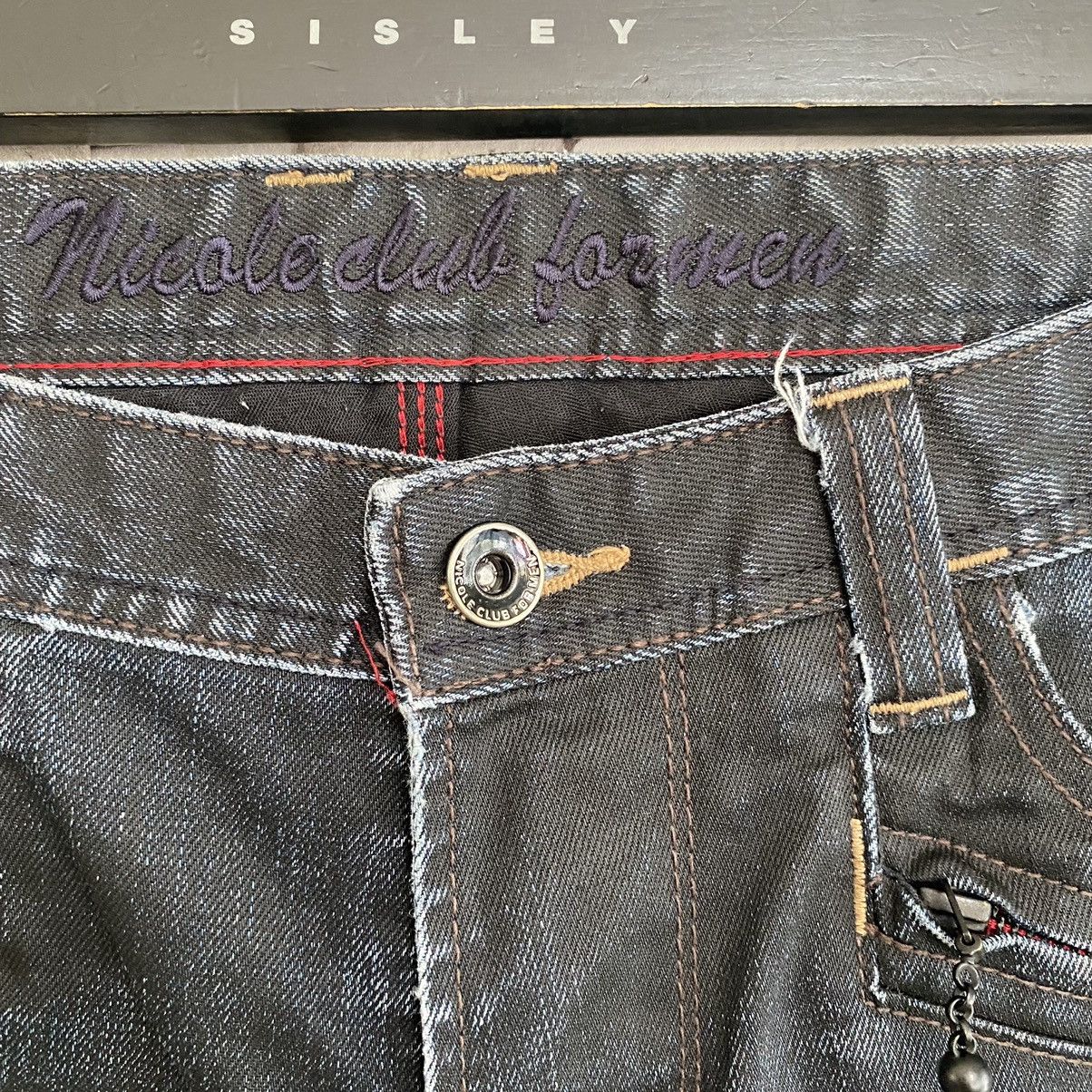 Nicole Club Nicole Club For Men Wax Denim Flares Jeans Size US 29 - 8 Thumbnail