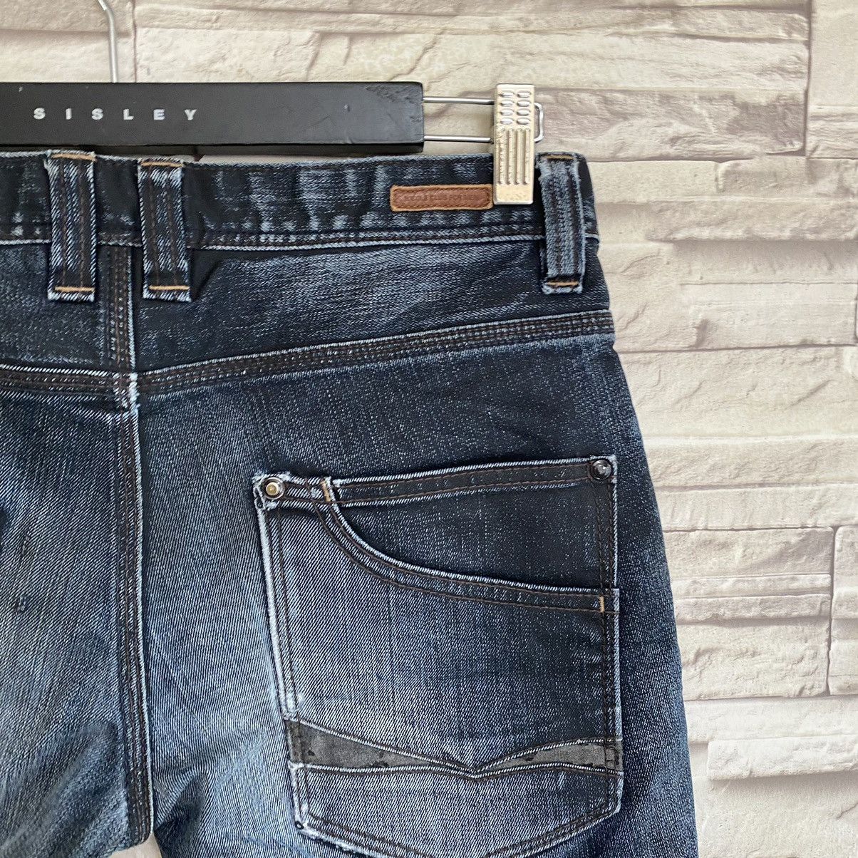 Nicole Club Nicole Club For Men Wax Denim Flares Jeans Size US 29 - 13 Thumbnail