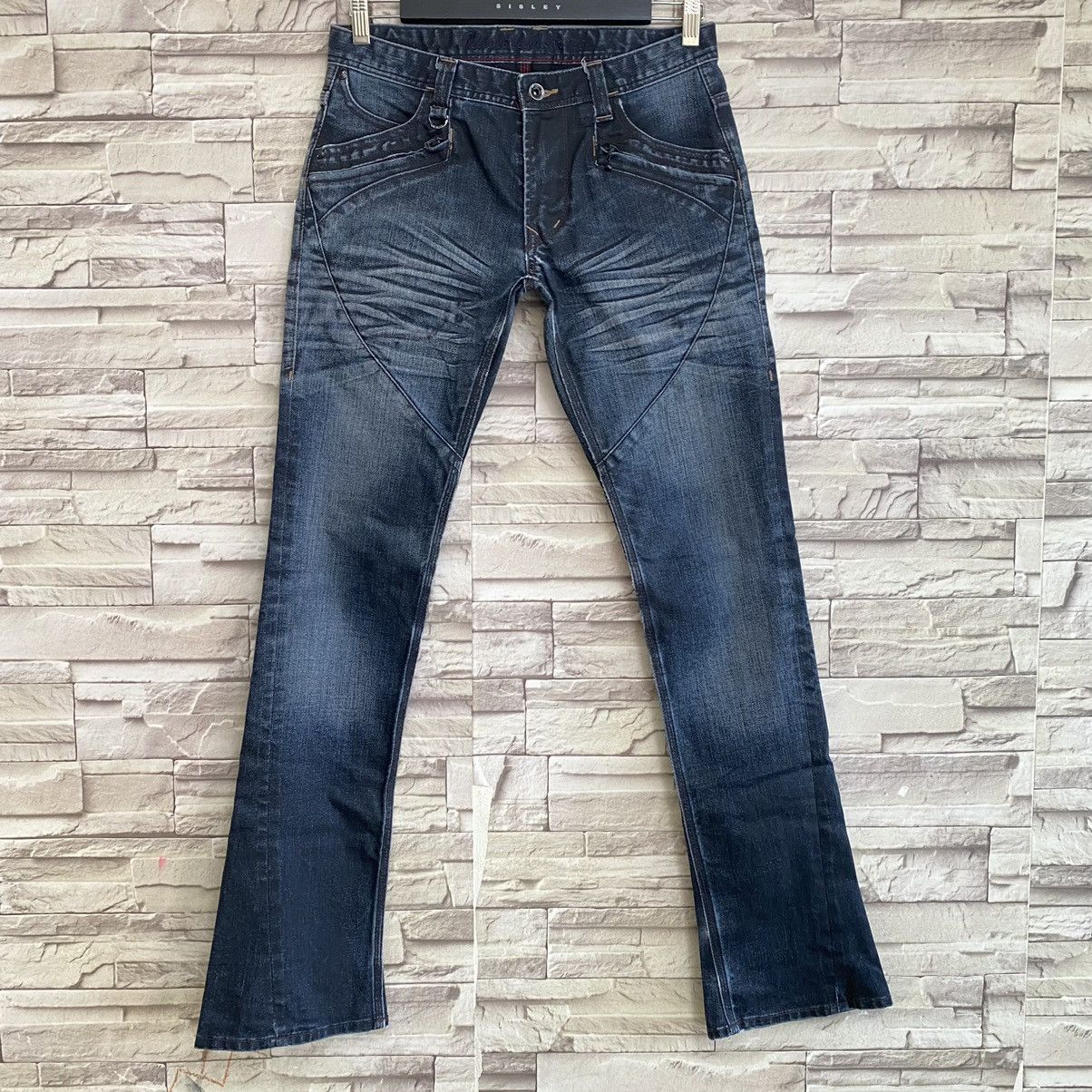 Nicole Club Nicole Club For Men Wax Denim Flares Jeans Size US 29 - 3 Thumbnail