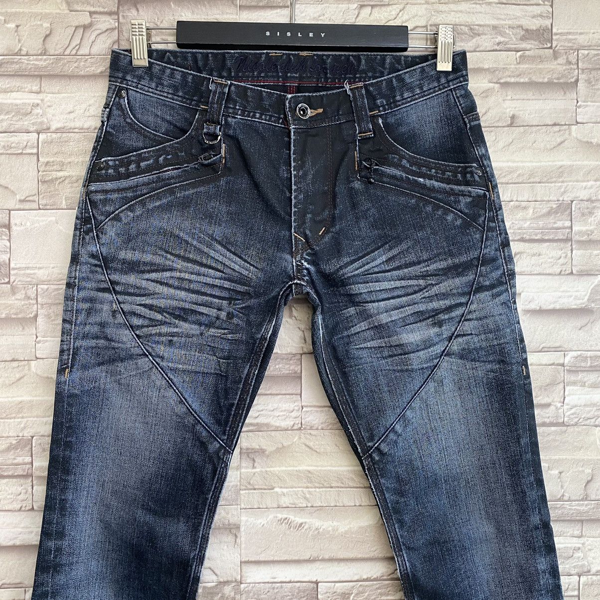 Nicole Club Nicole Club For Men Wax Denim Flares Jeans Size US 29 - 4 Thumbnail