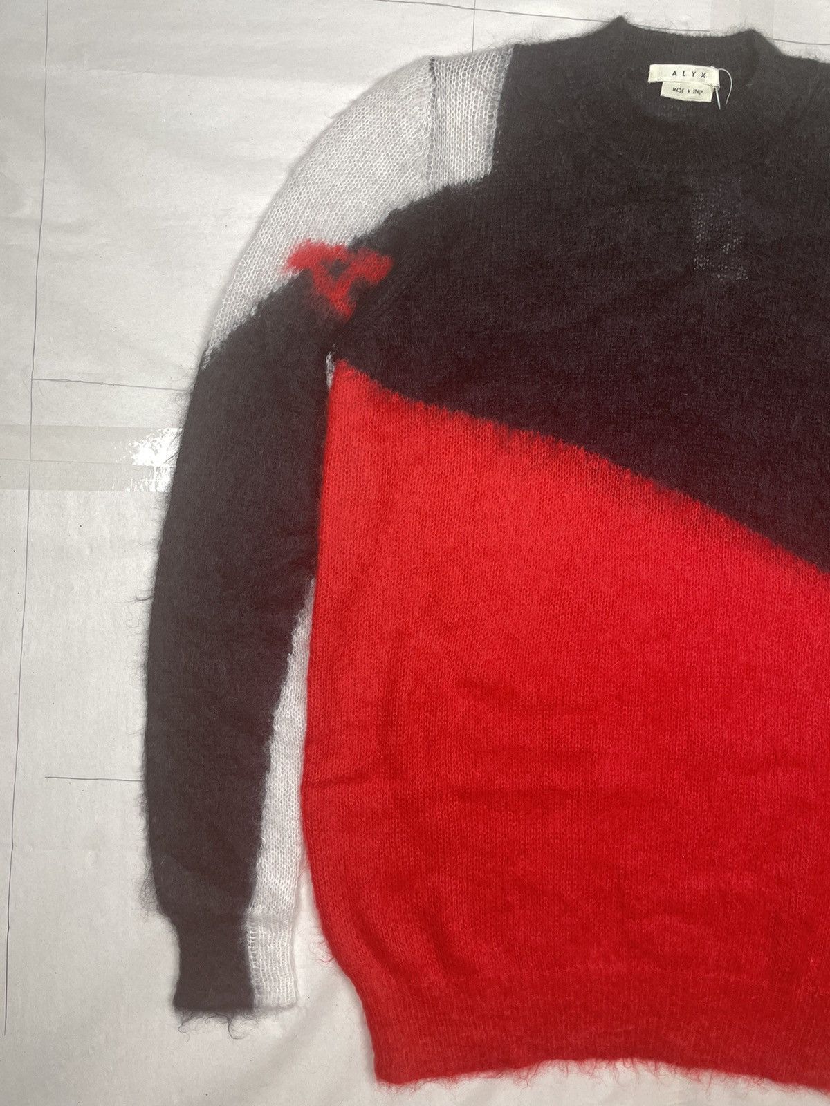 1017 ALYX 9SM × Alyx × MMW AW18 Sid Color Block Mohair Knit Sweater Size US M / EU 48-50 / 2 - 2 Thumbnail