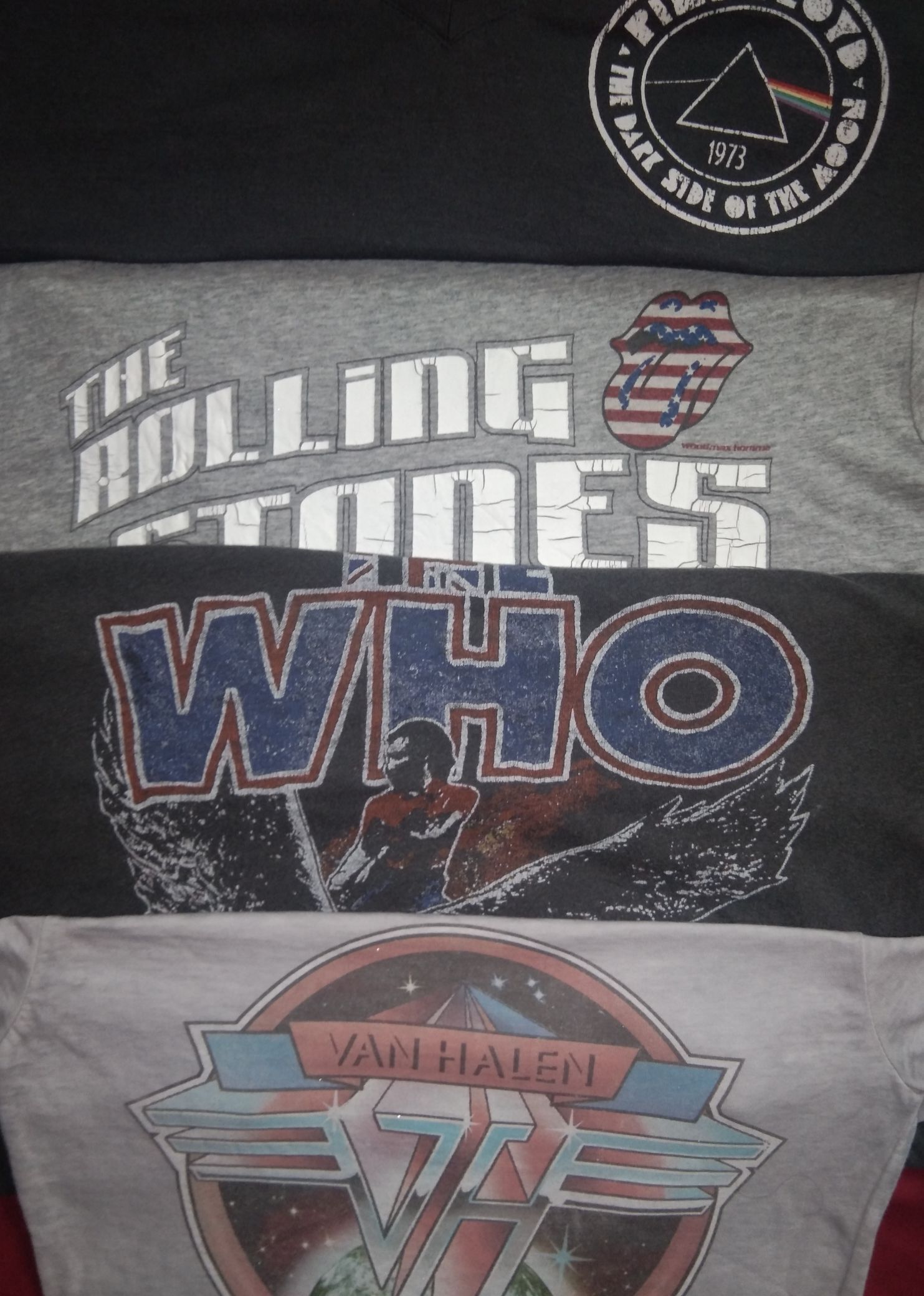 Band Tees Rolling Stones The Who Pink Floyd Van Halen Combo Women Size US M / EU 48-50 / 2 - 1 Thumbnail