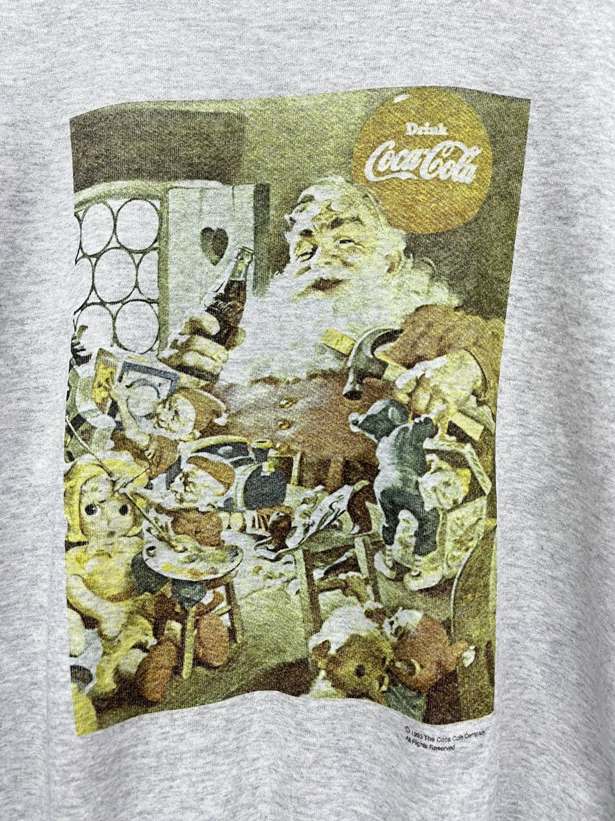 Coca Cola RARE🔥Vintage 90’s Coca-Cola Christmas Santa Gnomes Sweater Size US XL / EU 56 / 4 - 1 Thumbnail