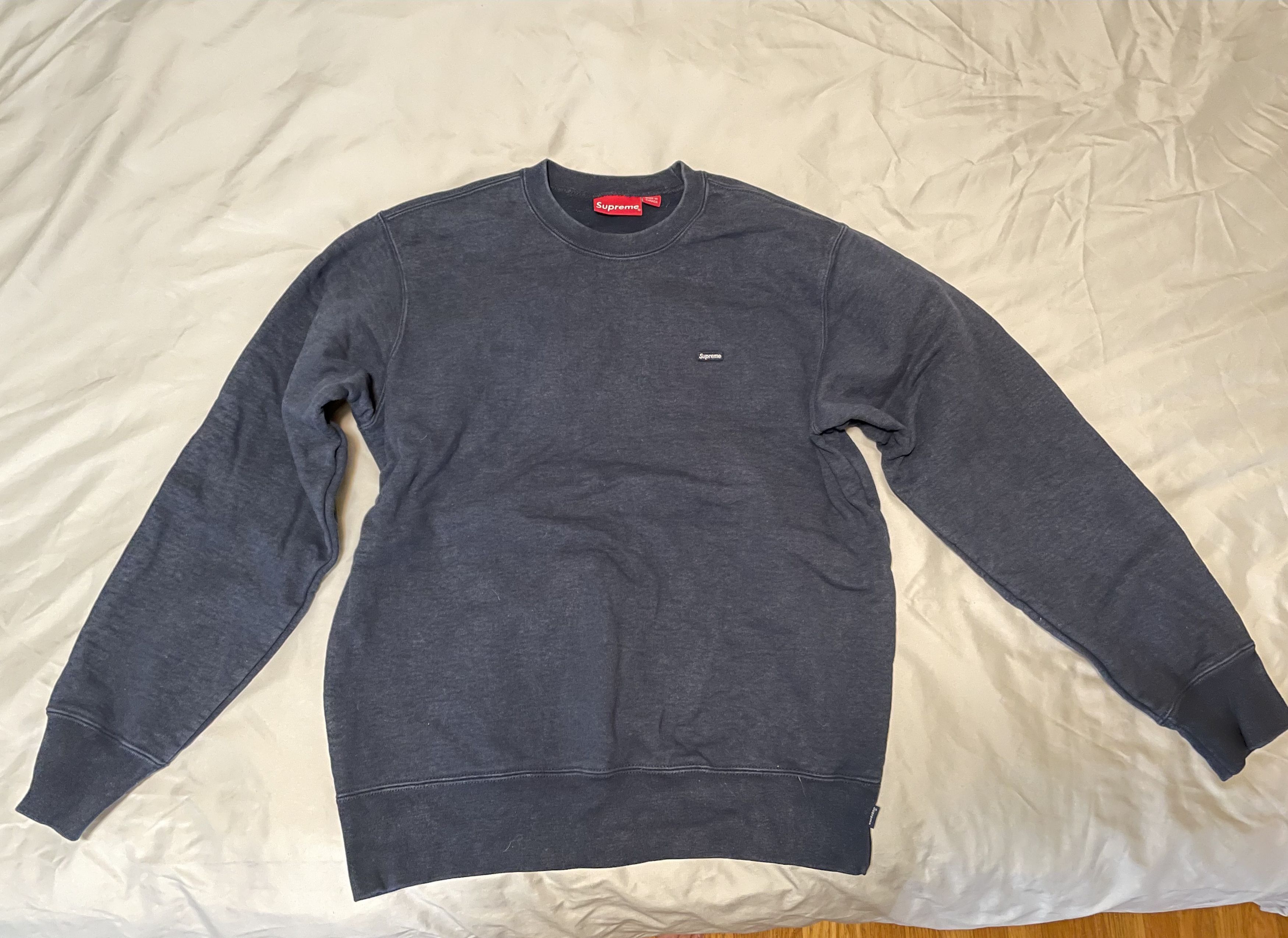 Supreme Supreme Small Box Crewneck (FW19) Navy | Grailed