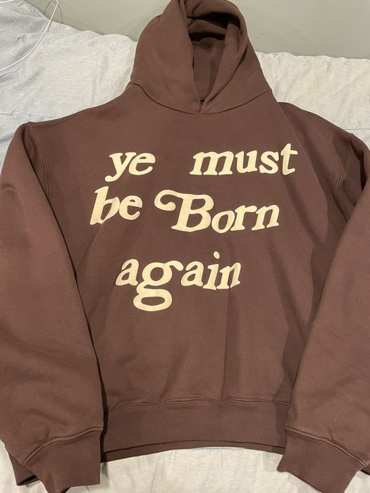 Cactus Plant Flea Market CPFM YE MUST BE BORN AGAIN Hoodie brown