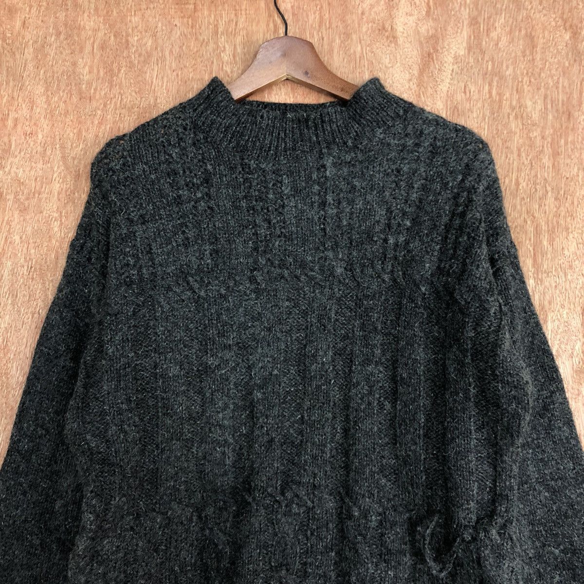 Homespun Knitwear × Uniqlo Uniqlo Black Shag Shaggy mohair Knitwear #6051 Size US M / EU 48-50 / 2 - 8 Thumbnail