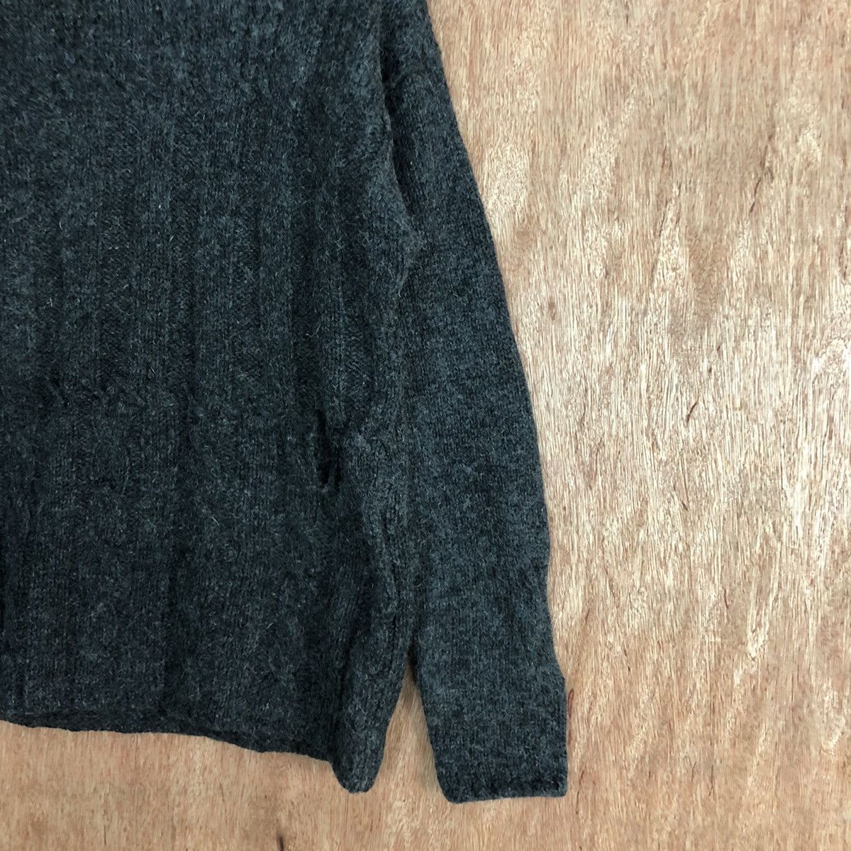 Homespun Knitwear × Uniqlo Uniqlo Black Shag Shaggy mohair Knitwear #6051 Size US M / EU 48-50 / 2 - 5 Thumbnail