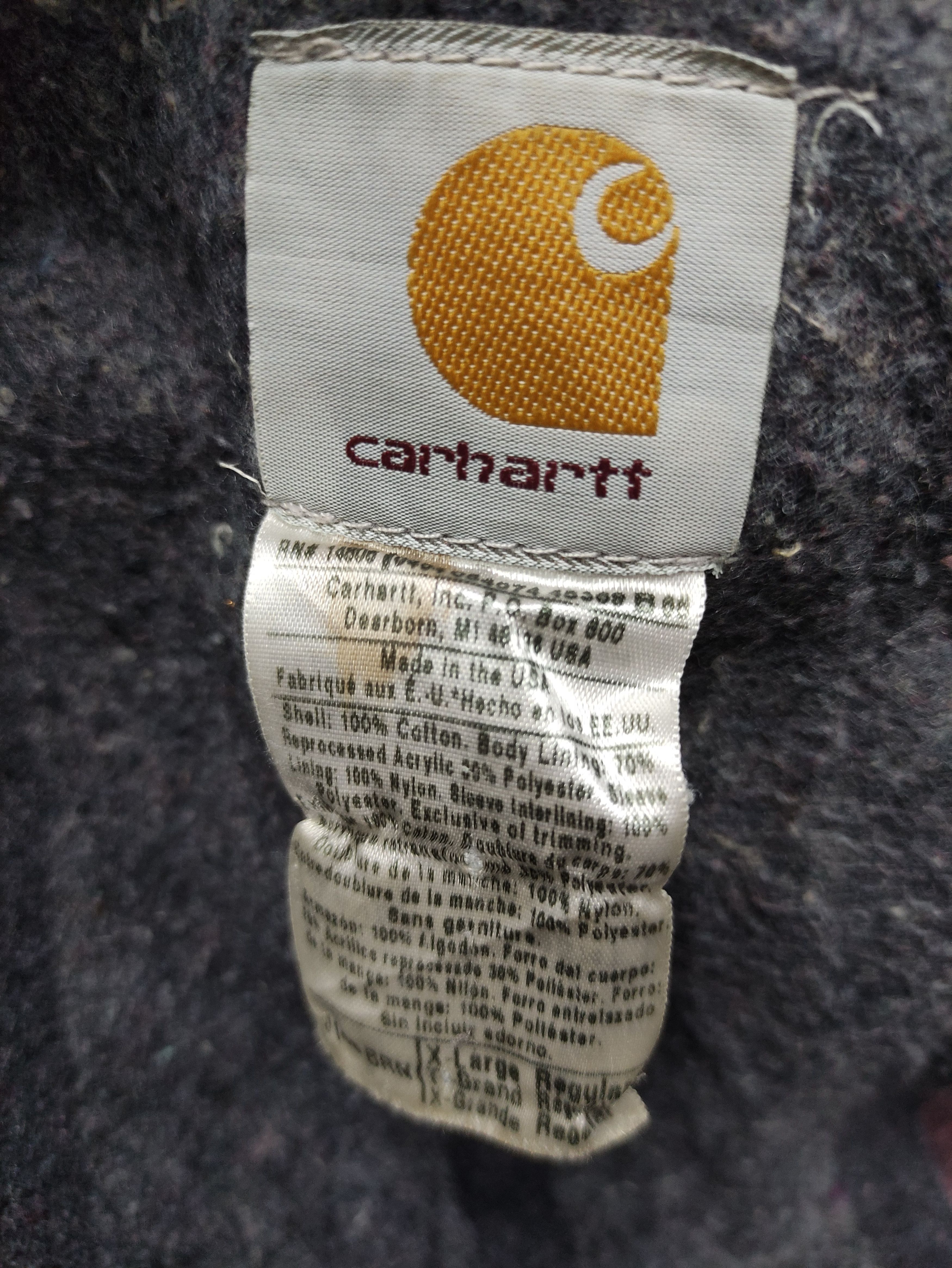 Carhartt 💥 VINTAGE CARHARTT BLANKET-LINED DENIM WORKWEAR JACKET Size US XL / EU 56 / 4 - 9 Thumbnail